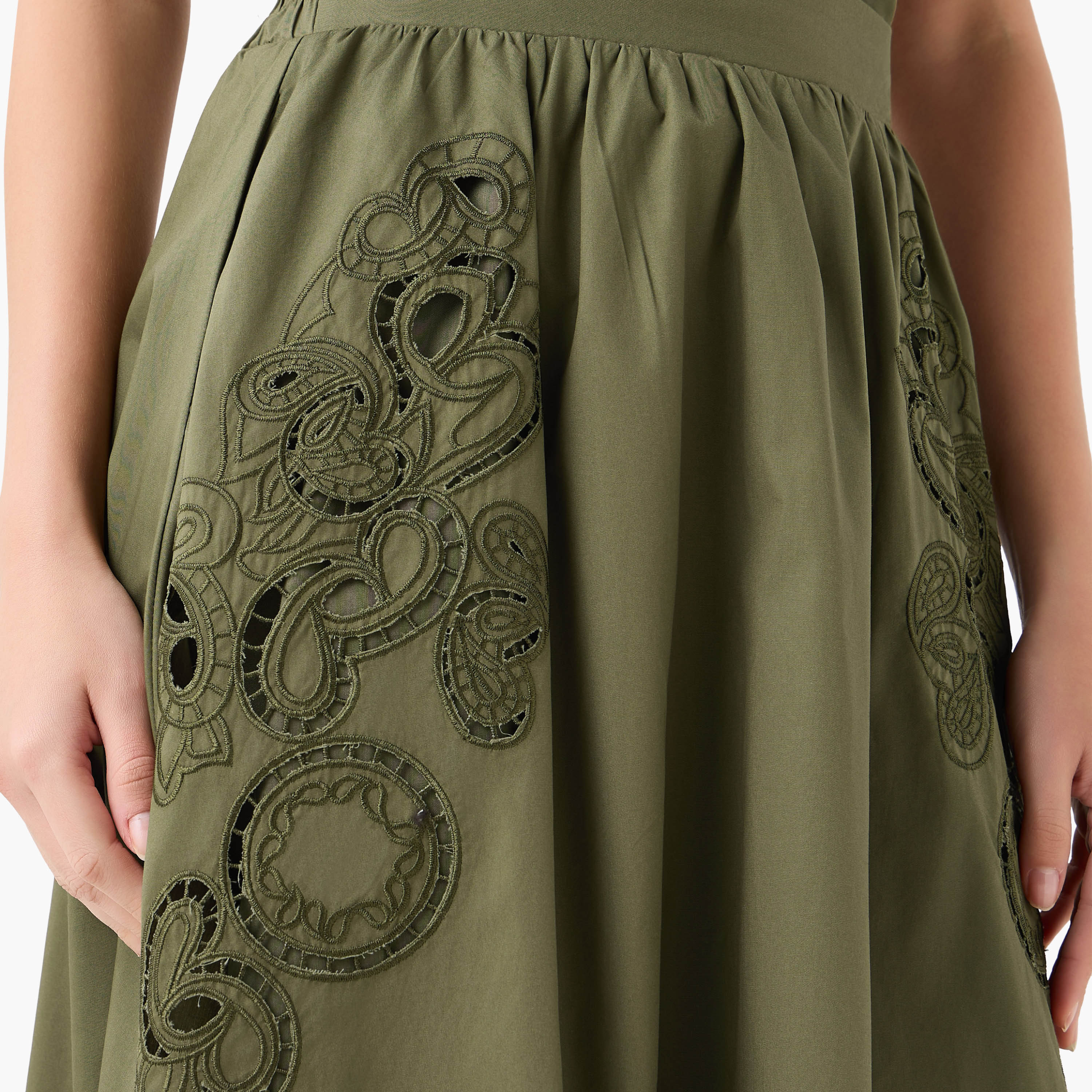 2Xtremz Midi Cotton A-line Skirt with Lace Inserts-women-clothing-bottoms-skirts-image-4