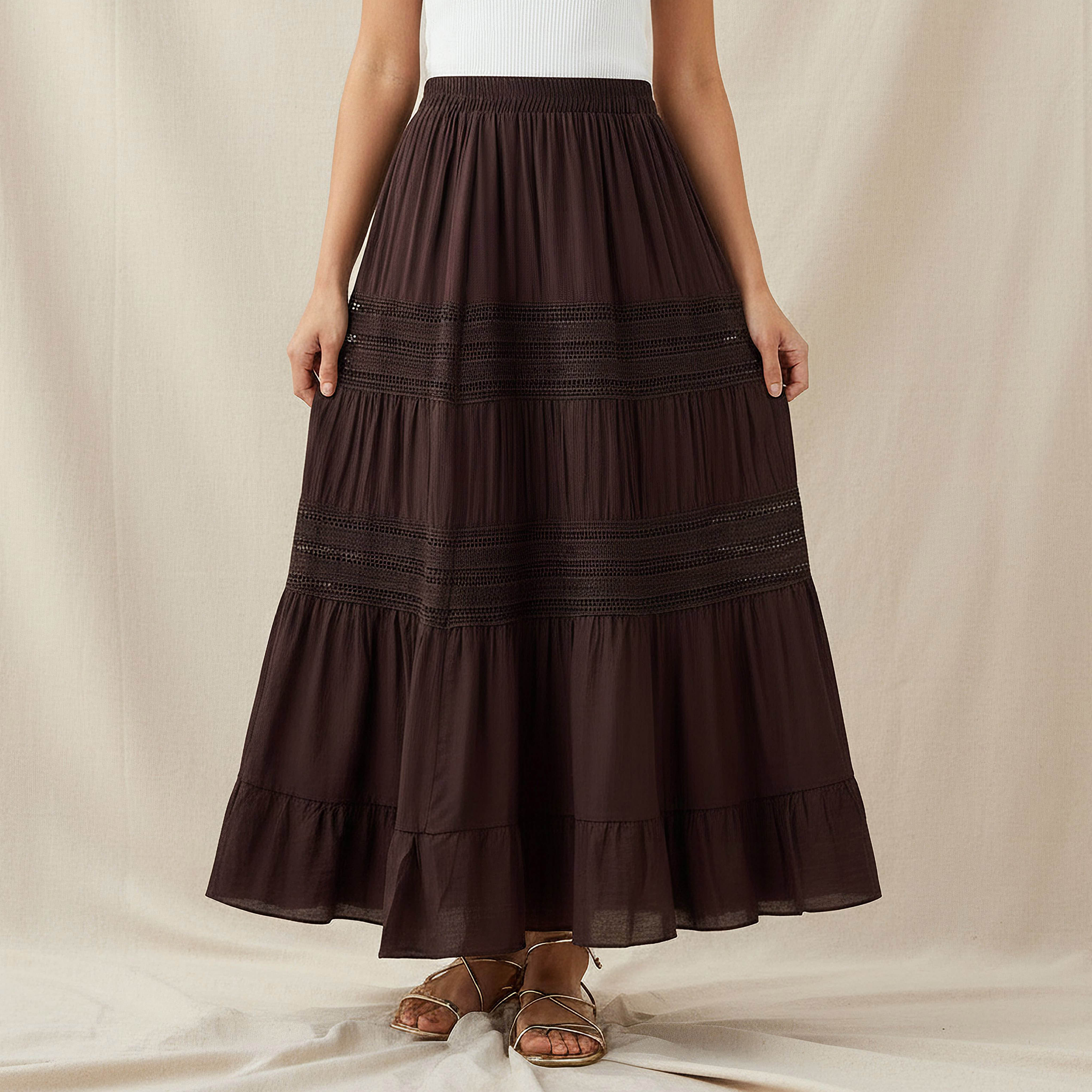 تنورة ماكسي بطبقات من تو إكستريمز-women-clothing-bottoms-skirts-image-1