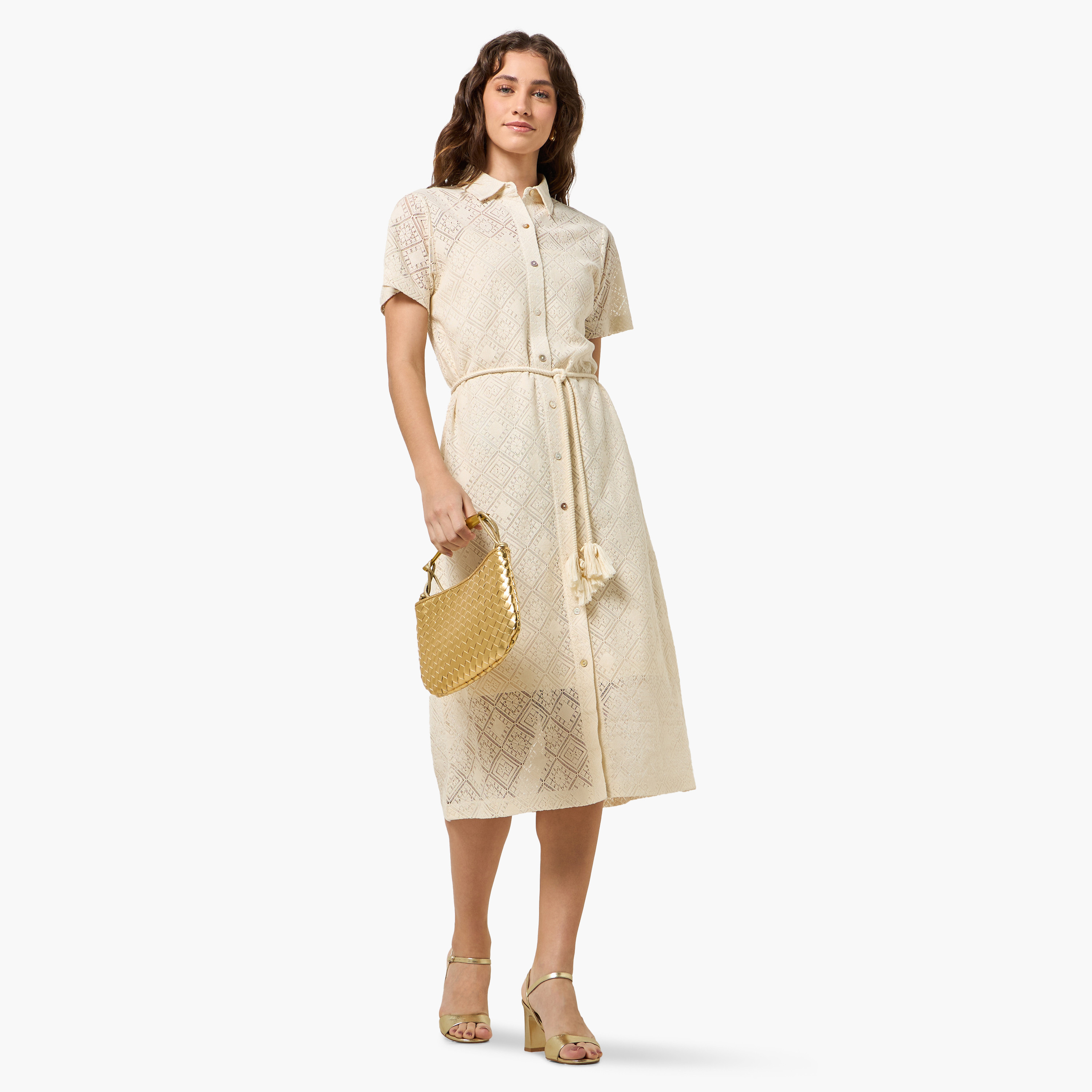 2Xtremz Shirt Style Women Dress with Lace Design-women-clothing-dresses-image-4