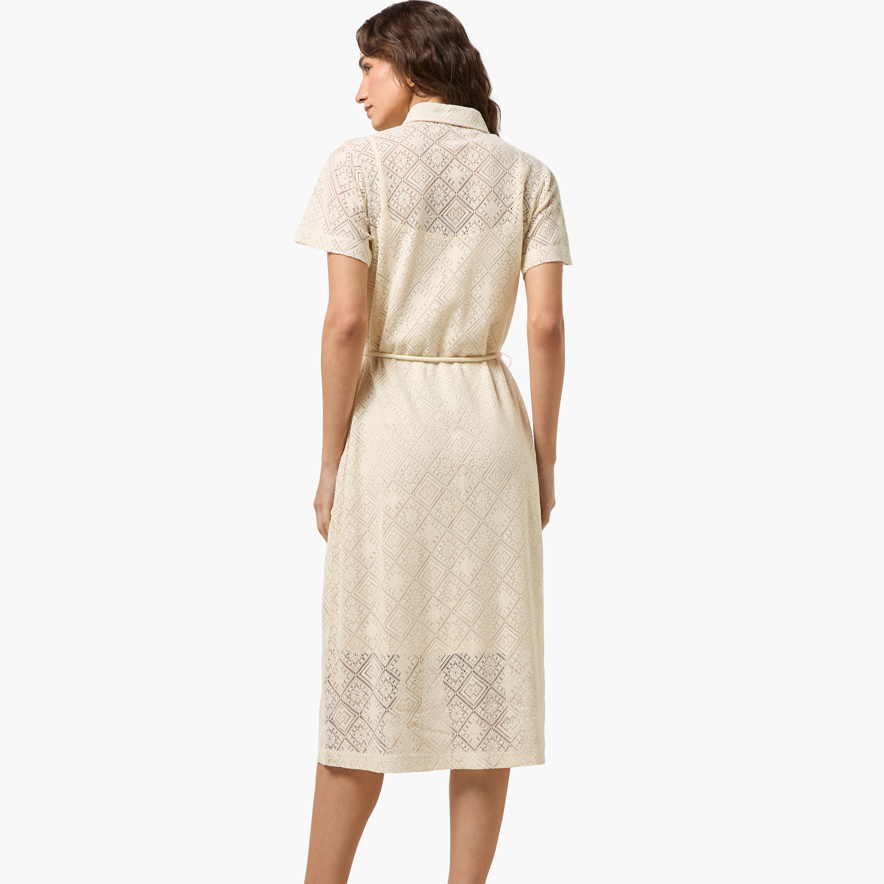 2Xtremz Shirt Style Women Dress with Lace Design-women-clothing-dresses-image-5