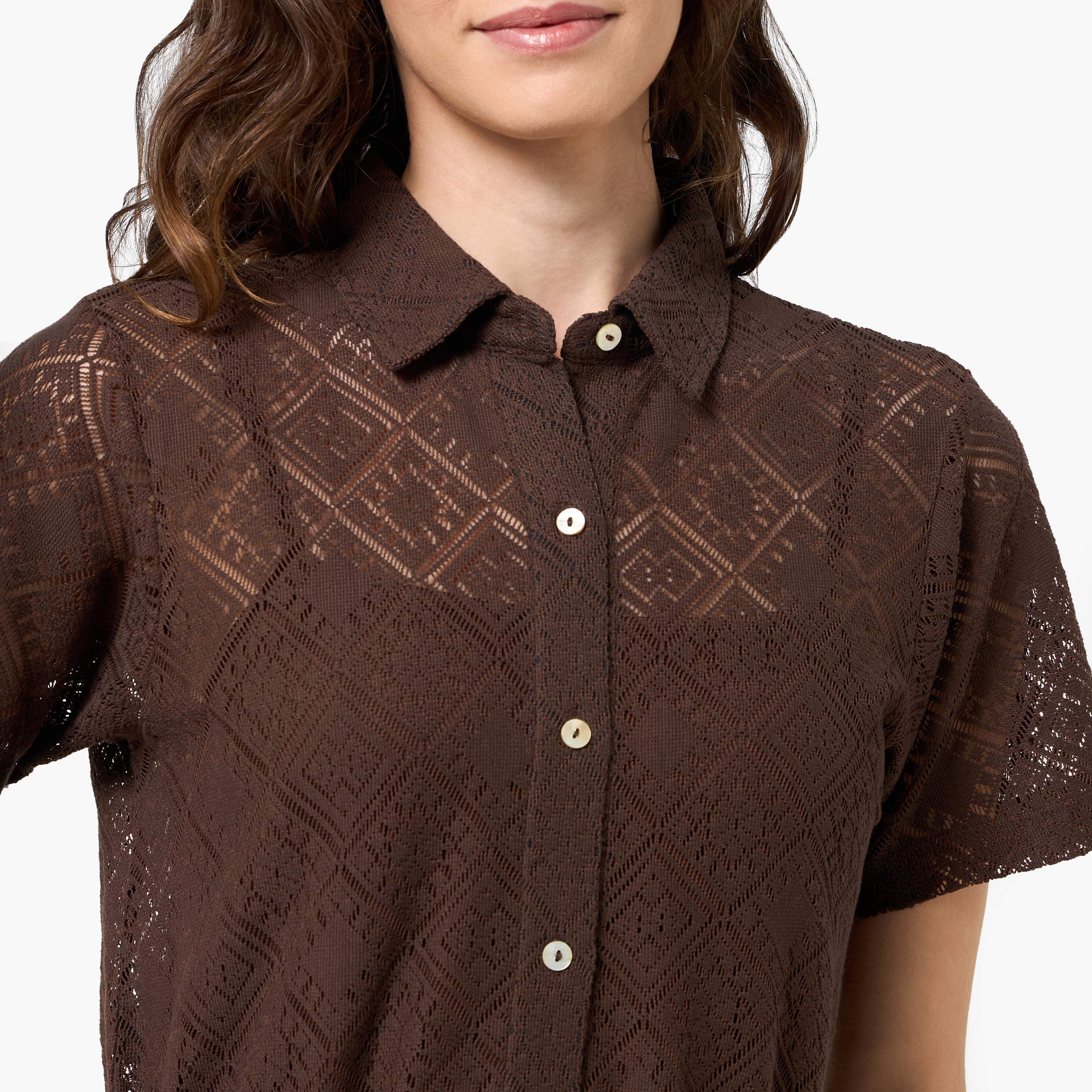 2Xtremz Shirt Style Women Dress with Lace Design-women-clothing-dresses-image-4