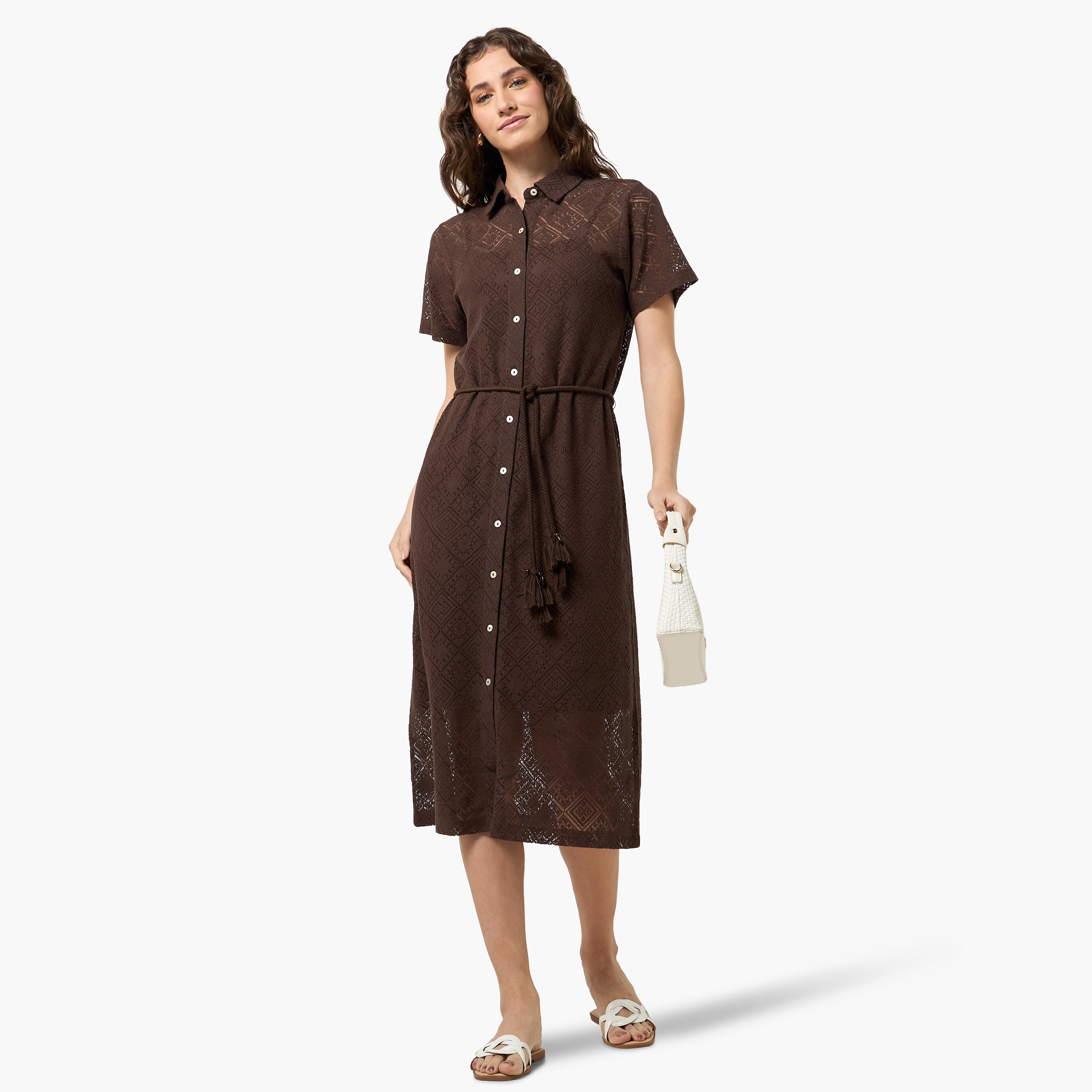 2Xtremz Shirt Style Women Dress with Lace Design-women-clothing-dresses-image-5