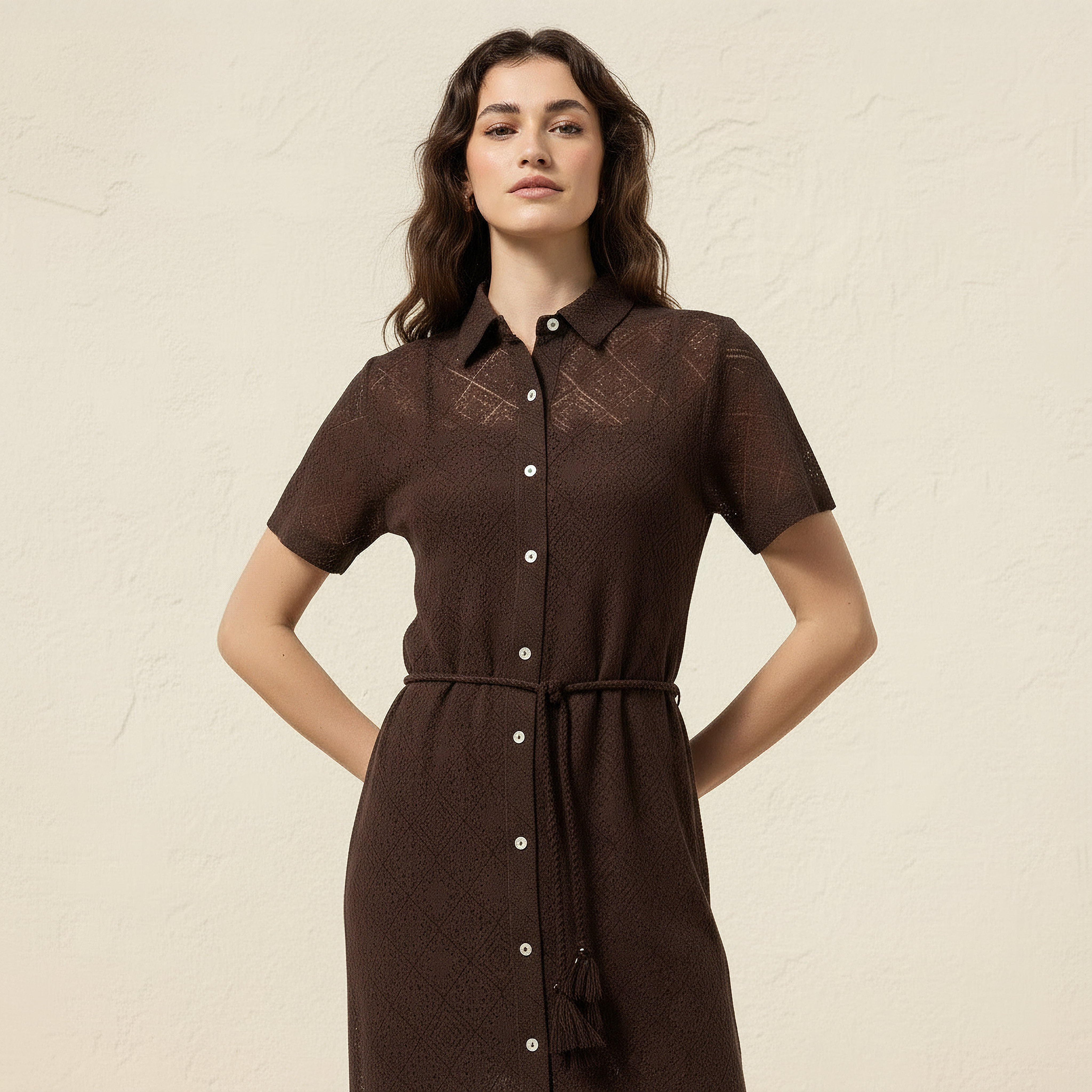 2Xtremz Shirt Style Women Dress with Lace Design-women-clothing-dresses-image-1