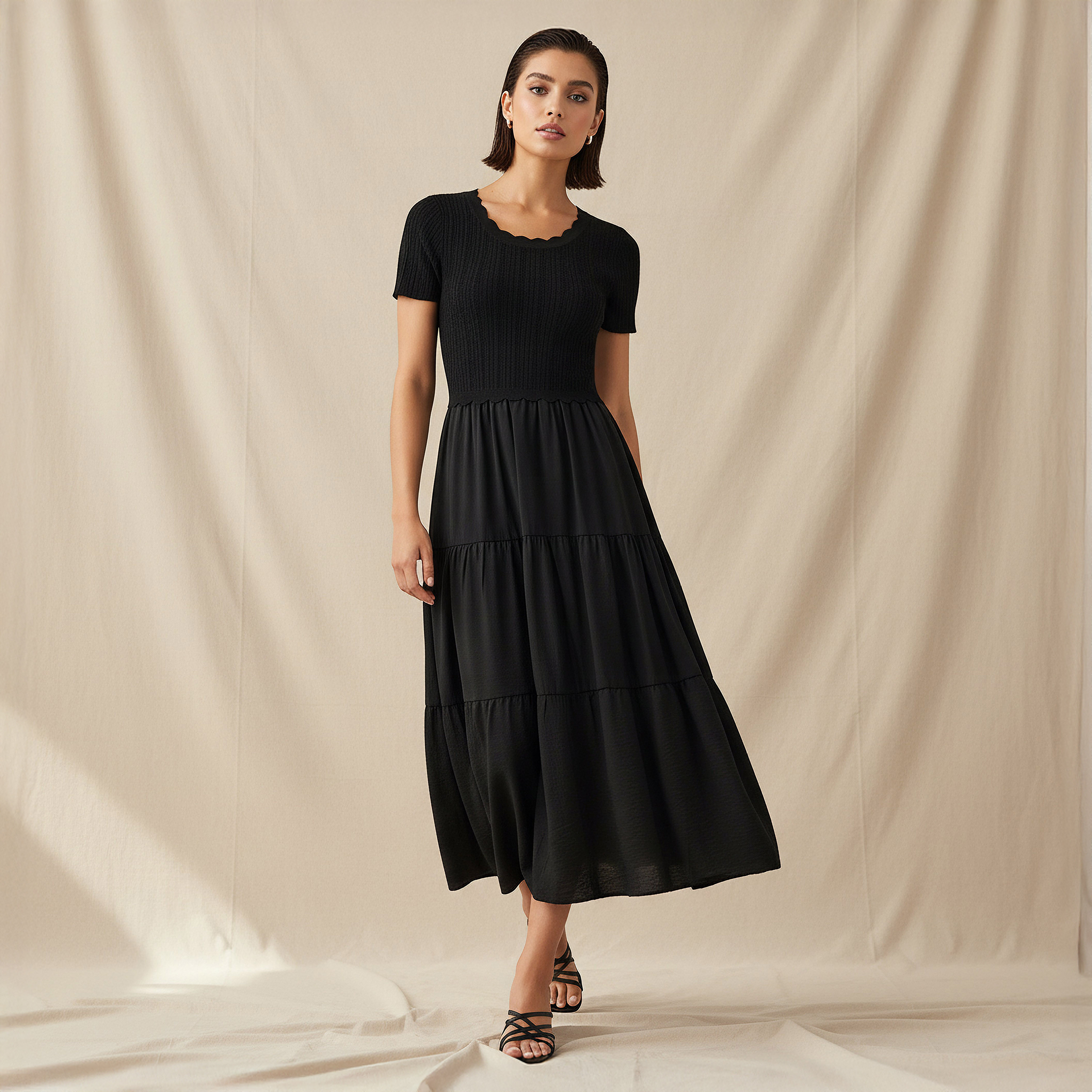 2Xtremz Tiered Midi Dress-women-clothing-dresses-image-1