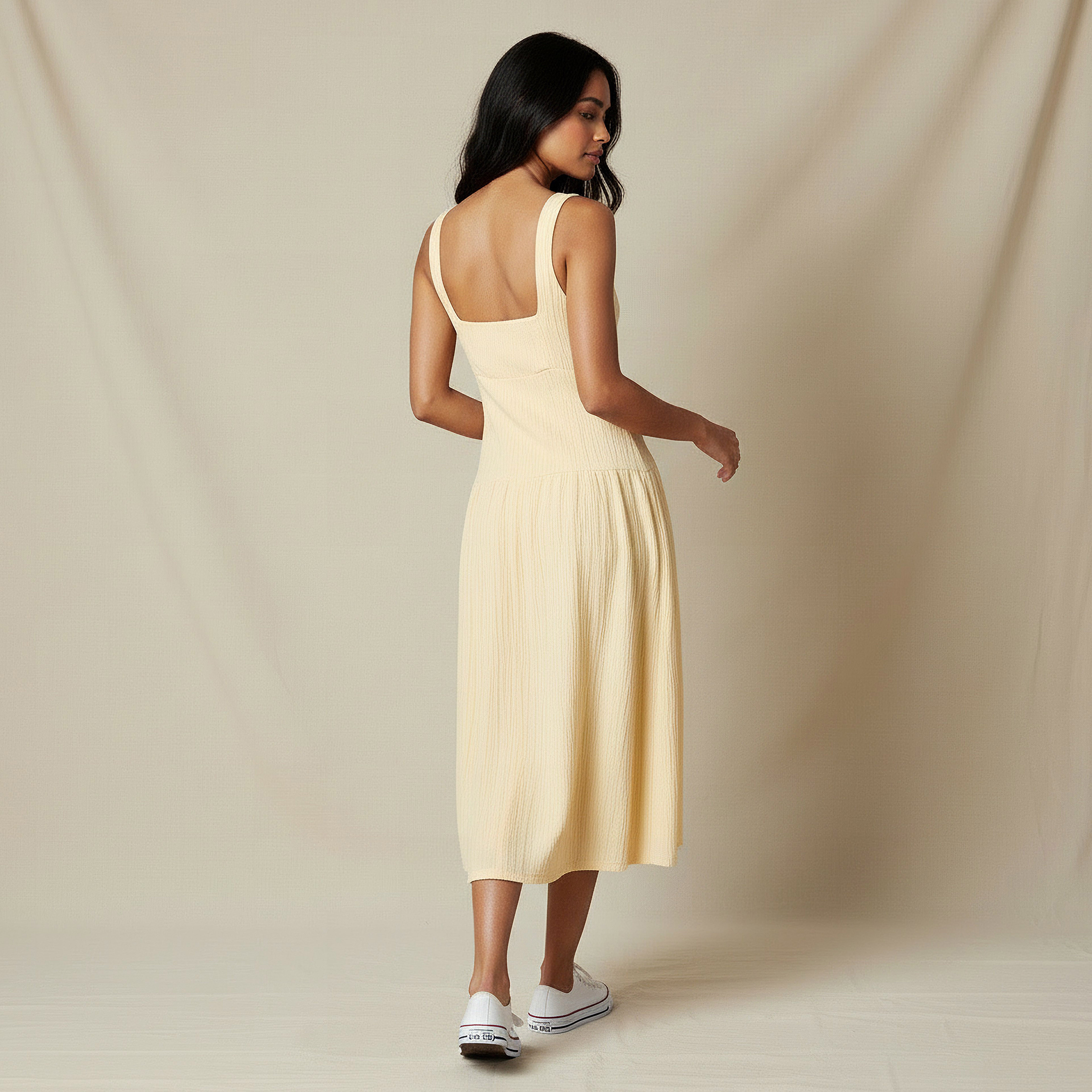 2Xtremz Textured Women Dress with Square Neck-women-clothing-dresses-image-3
