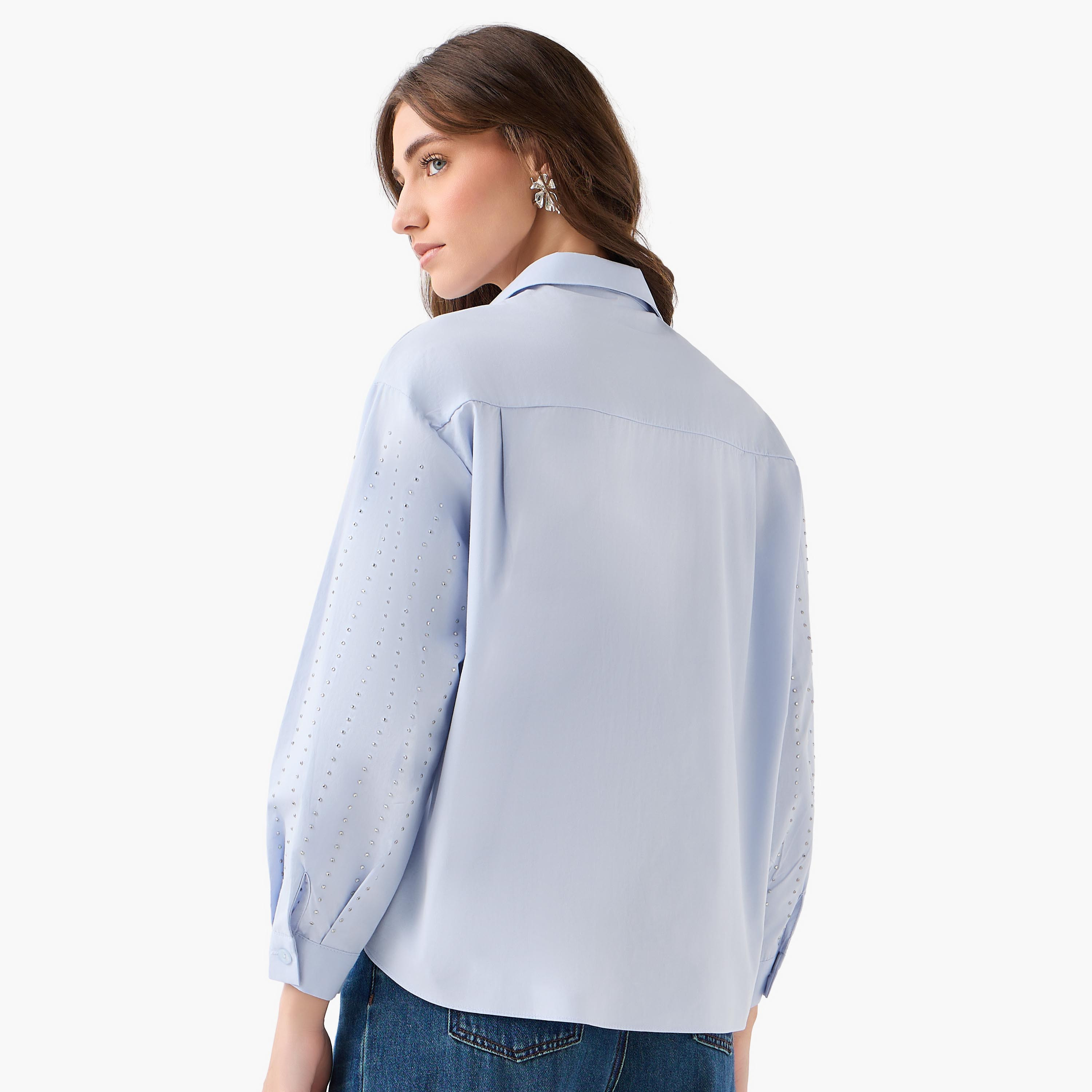 2Xtremz Cotton Shirt with Embellished Detail-women-clothing-shirtsandblouses-shirts-image-3