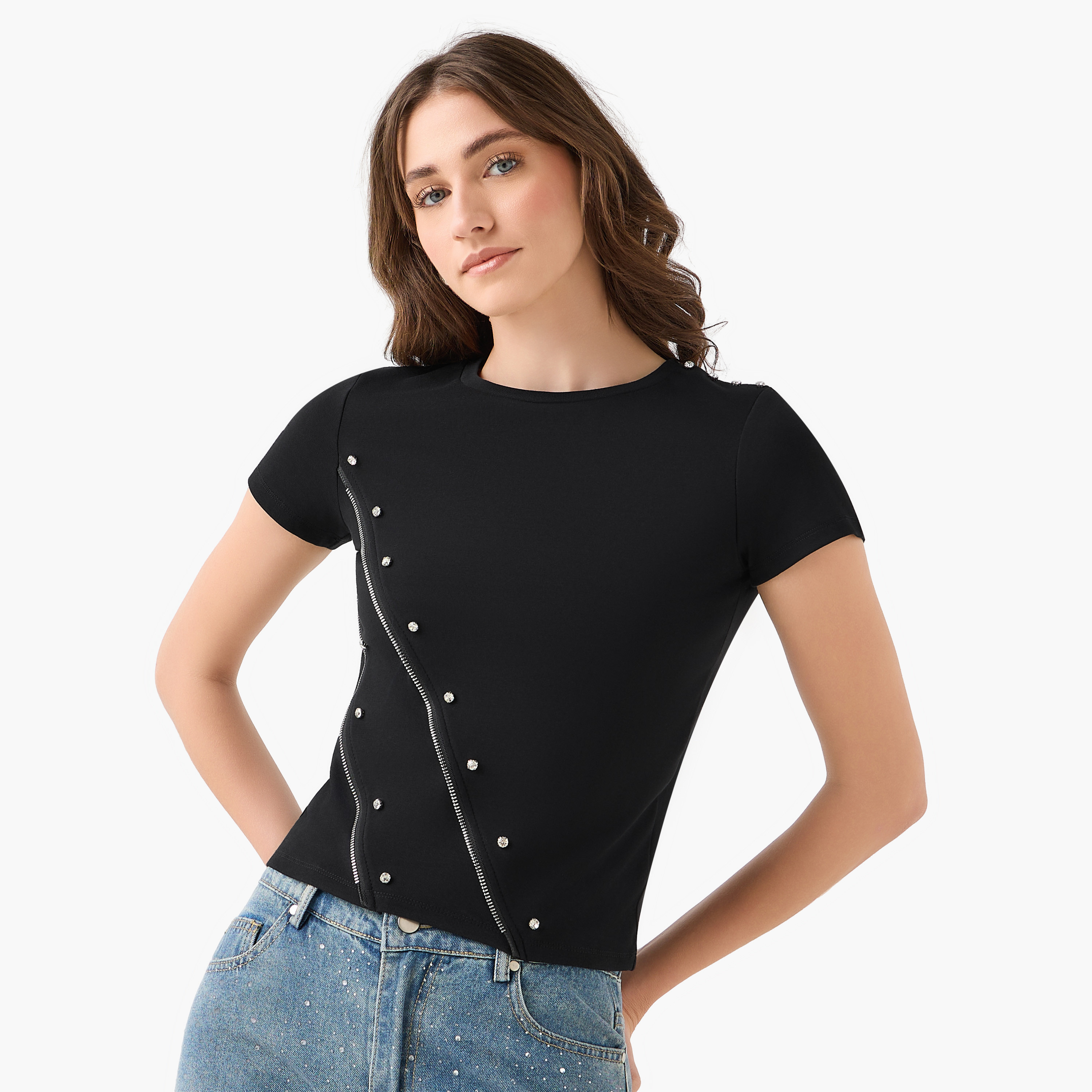 2Xtremz T-shirt with Embellished Detail-women-clothing-tshirts-image-2
