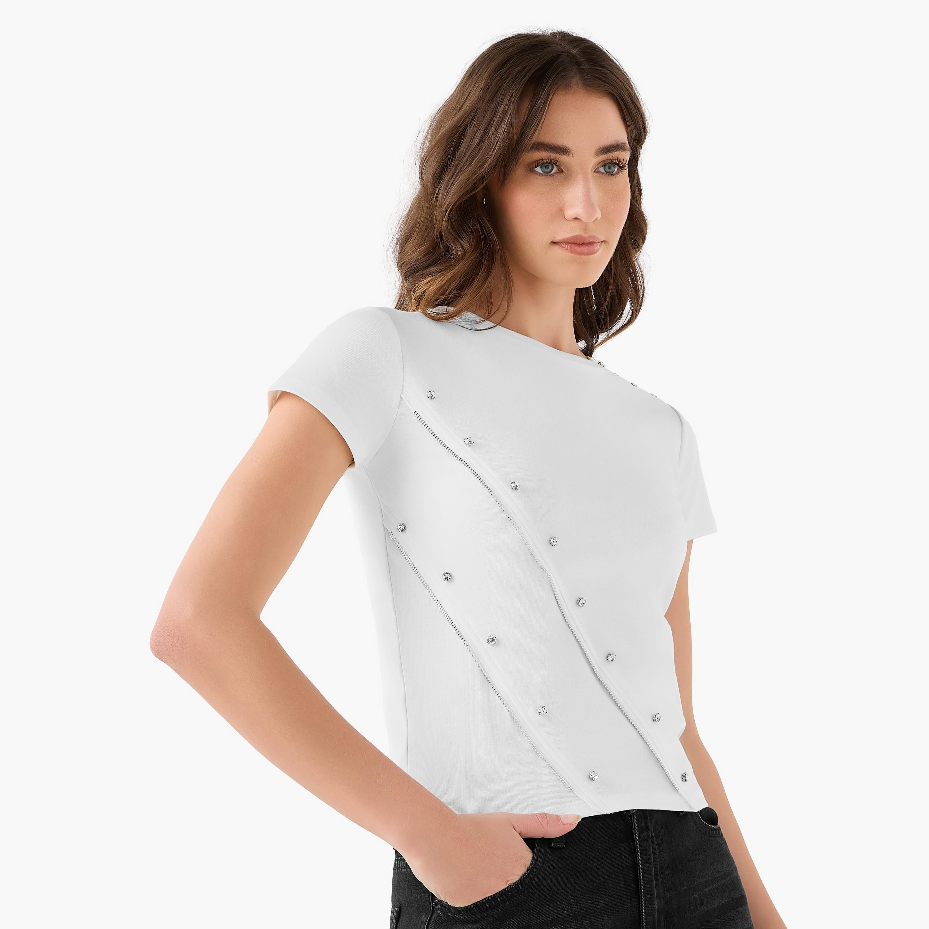 2Xtremz T-shirt with Embellished Detail-women-clothing-tshirts-image-2