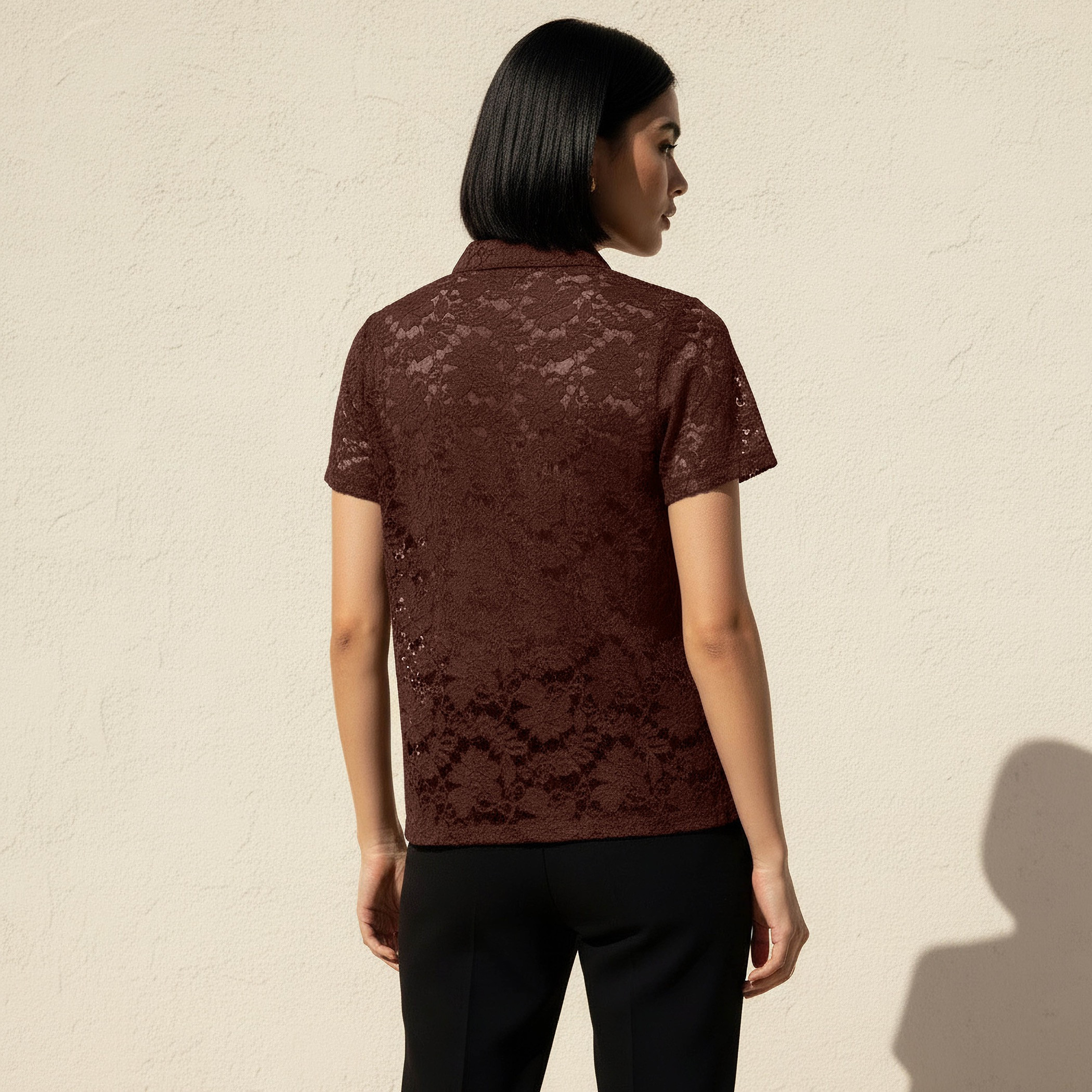 تيشيرت بتصميم دانتيل من تو إكستريمز-women-clothing-tshirts-image-4