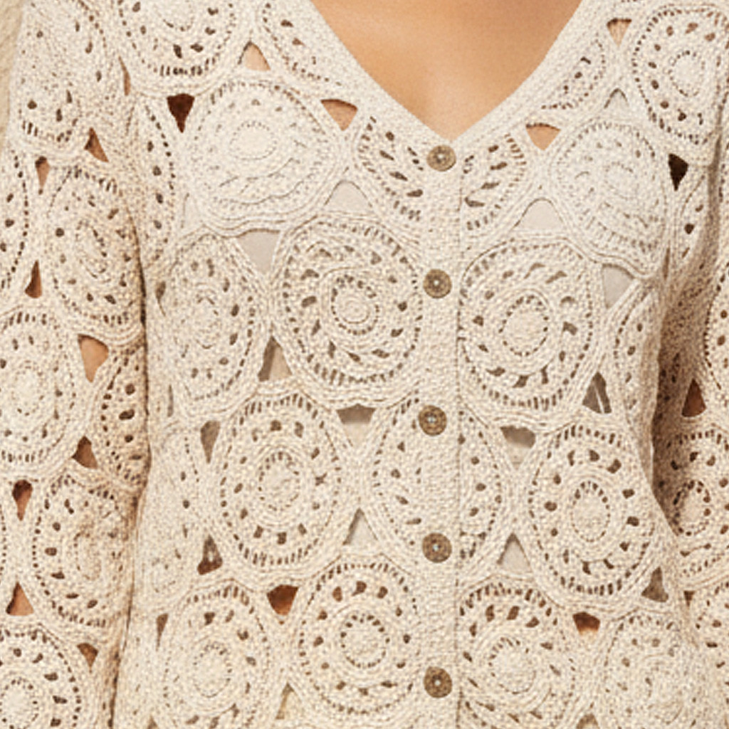بلوزة كروشيه أنيقة بأزرار أمامية عصرية من توإكستريمز-women-clothing-shirtsandblouses-blouses-image-4