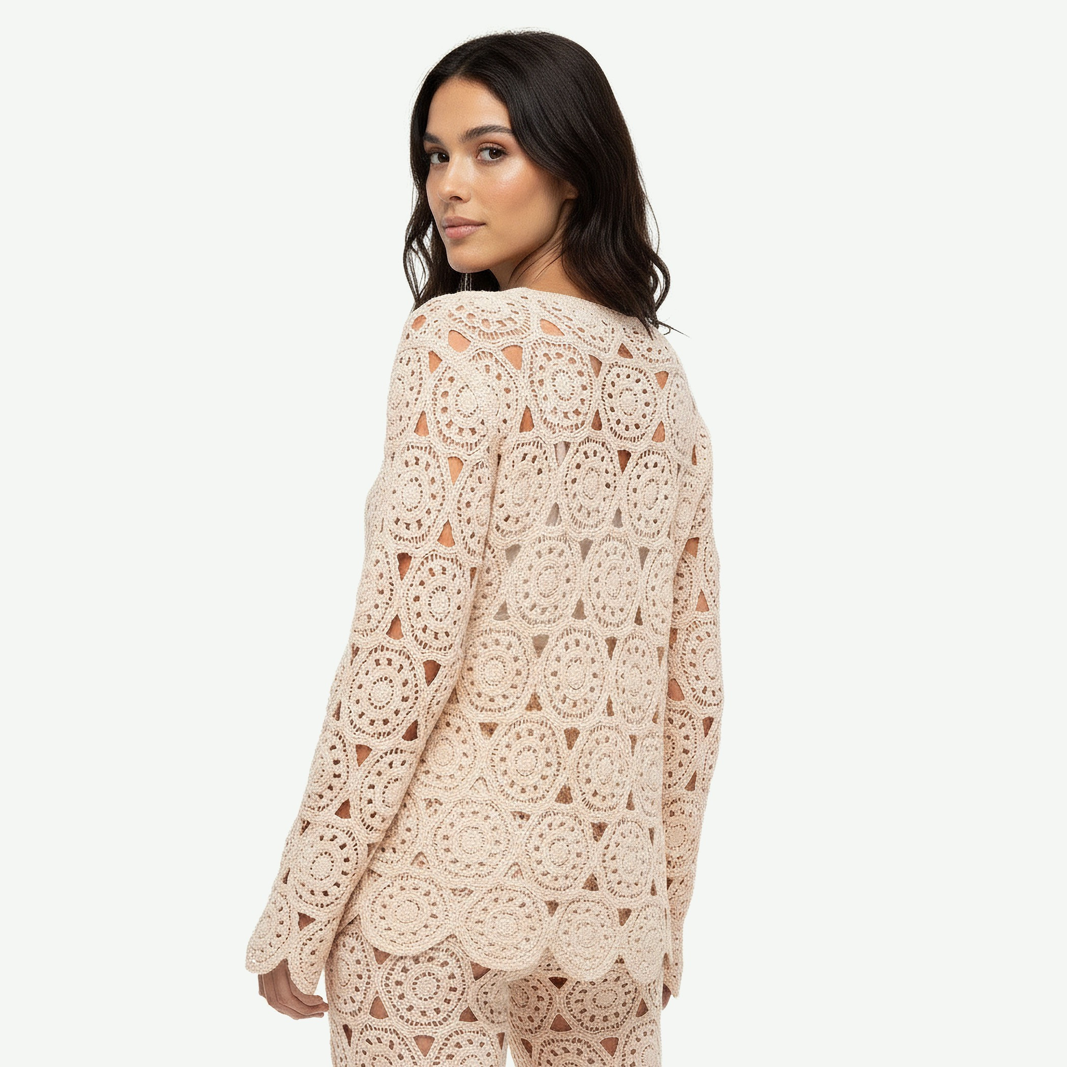 بلوزة كروشيه أنيقة بأزرار أمامية عصرية من توإكستريمز-women-clothing-shirtsandblouses-blouses-image-2