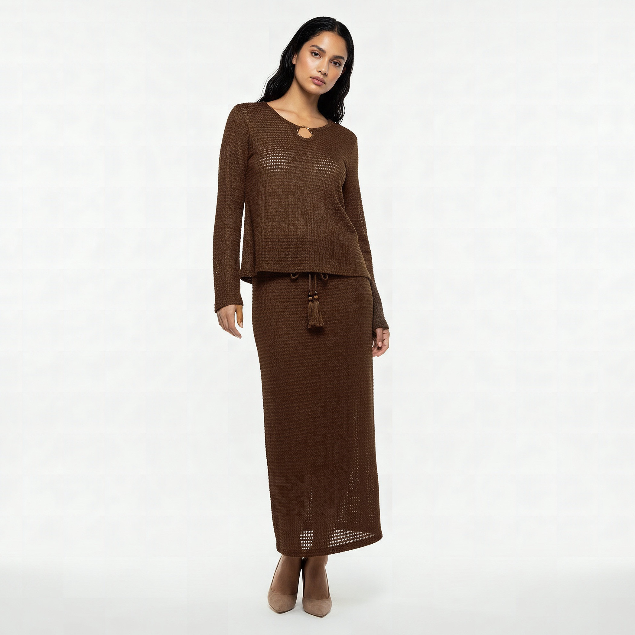 بلوزة بارزة الملمس بقصّة عادية من تو إكستريمز-women-clothing-shirtsandblouses-blouses-image-3