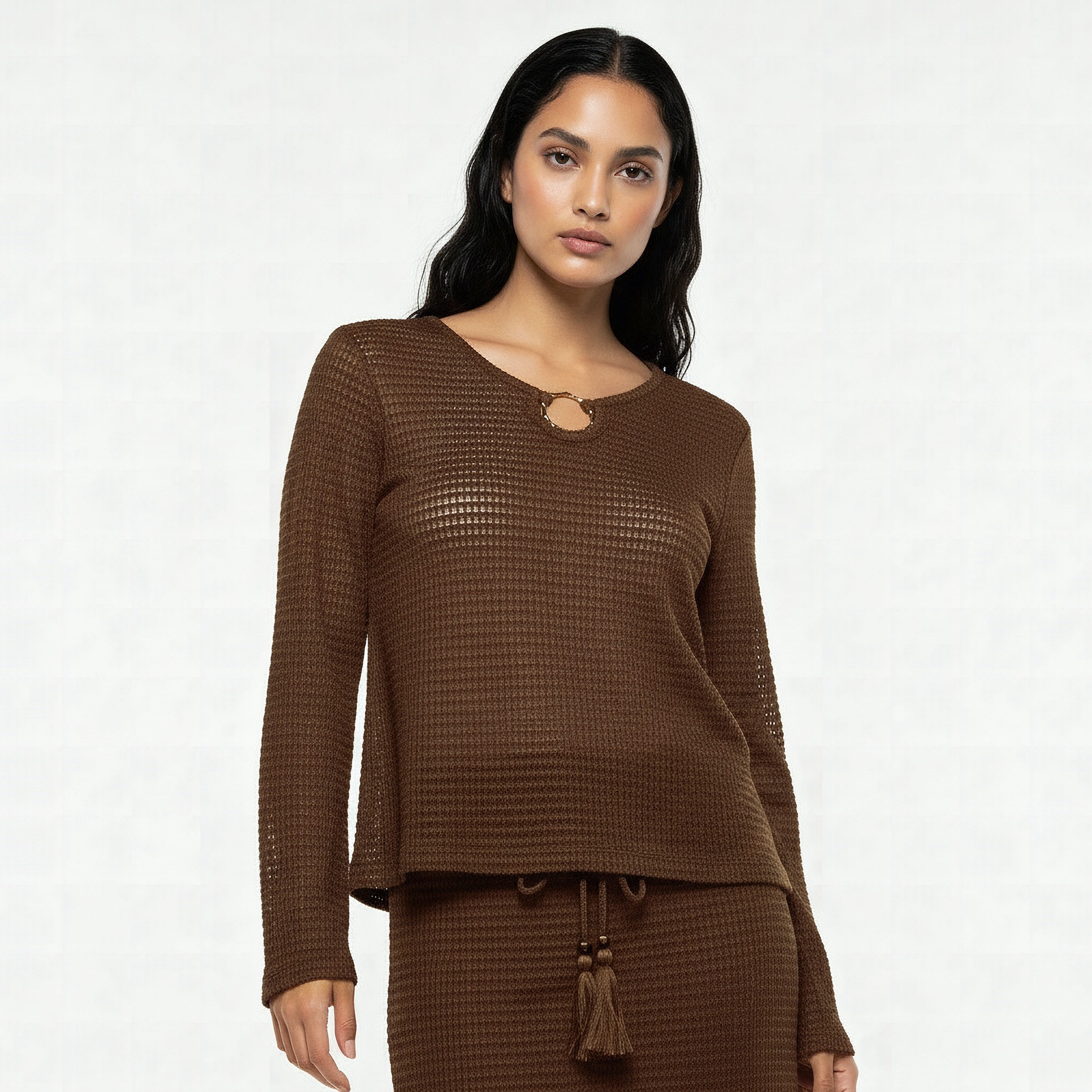 بلوزة بارزة الملمس بقصّة عادية من تو إكستريمز-women-clothing-shirtsandblouses-blouses-image-5