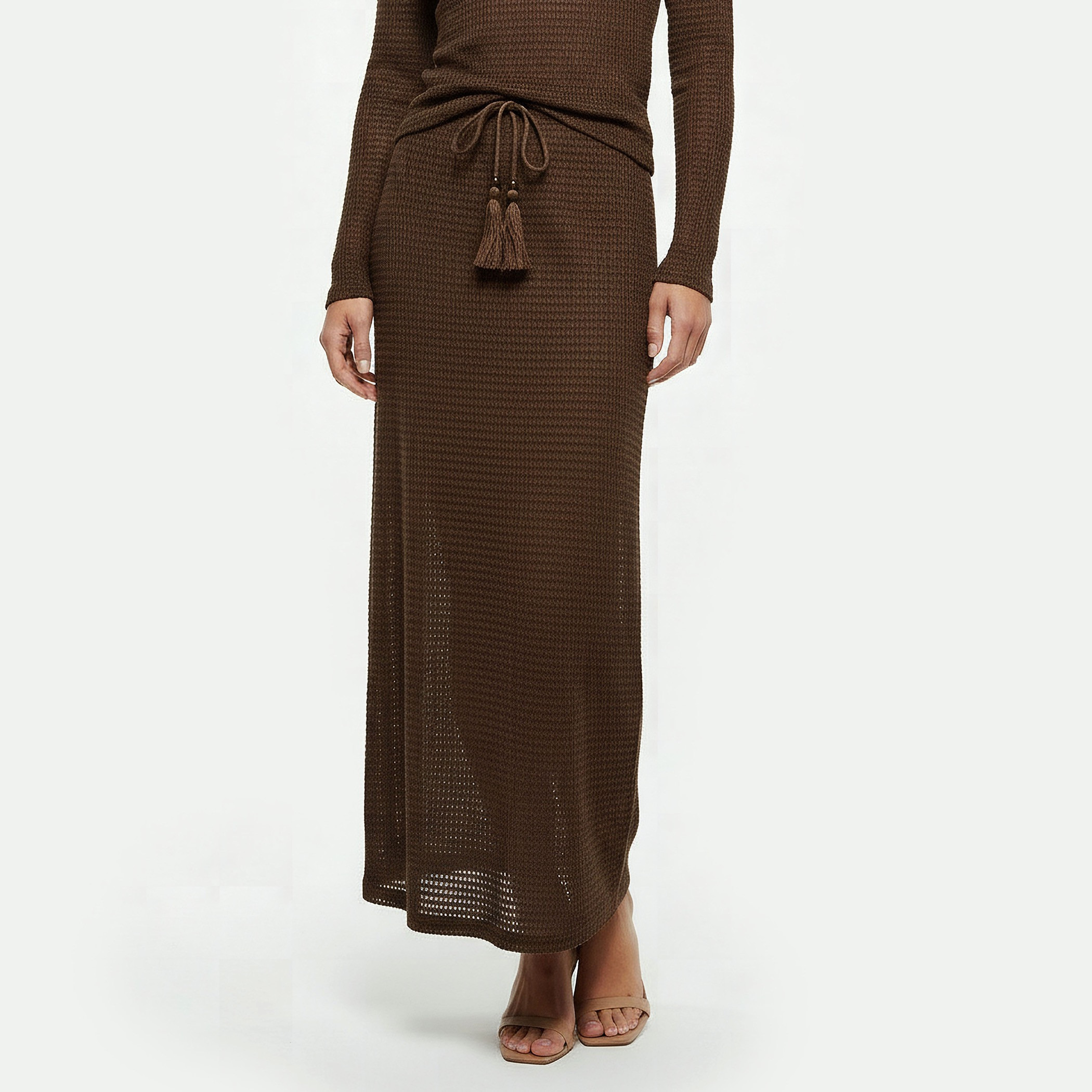 2Xtremz Maxi A-line Textured Skirt with Tie-Up-women-clothing-bottoms-skirts-image-5