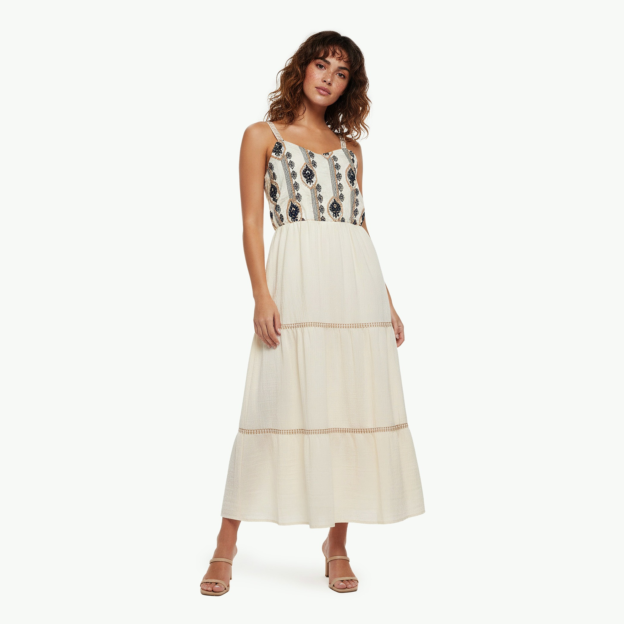 2Xtremz Tiered Midi Strappy Dress with Embroidered Design-women-clothing-dresses-image-3