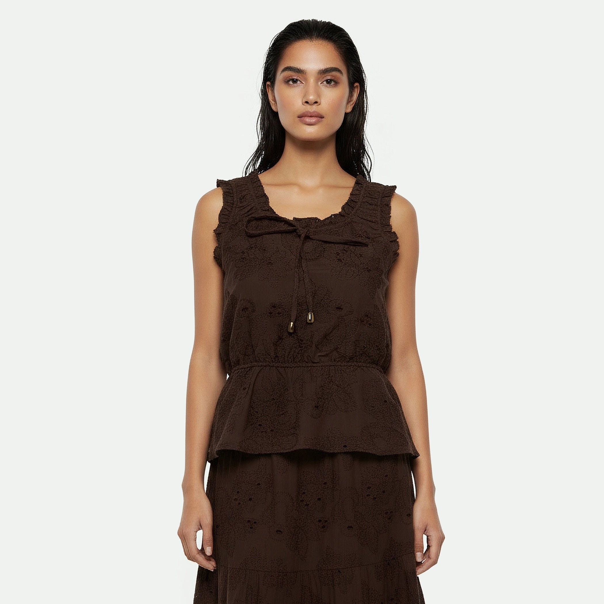 بلوزة قطن مطرزة بدون أكمام-women-clothing-coordsets-image-5