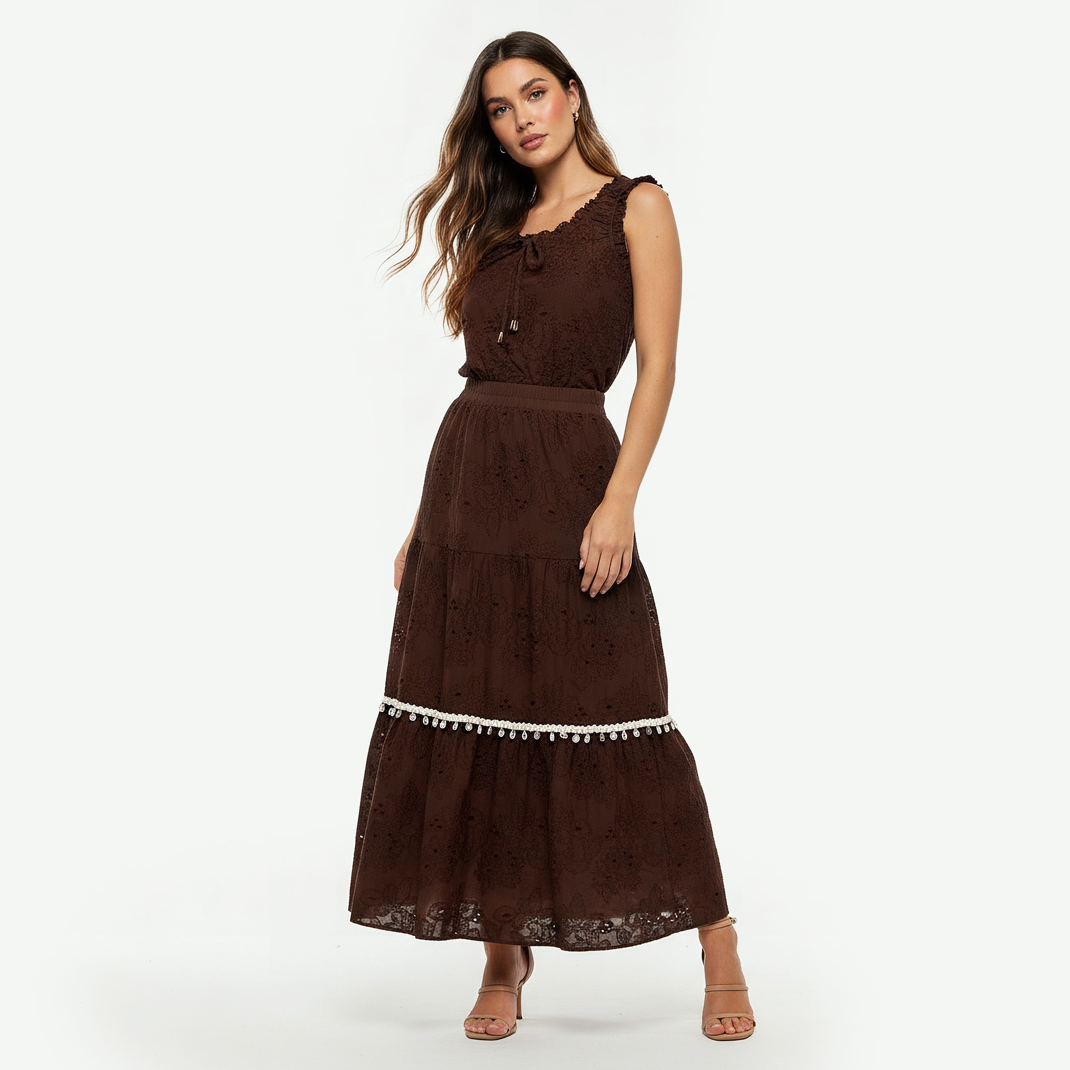 2Xtremz Maxi Cotton Tiered Skirt with Floral Embroidery-women-clothing-bottoms-skirts-image-3