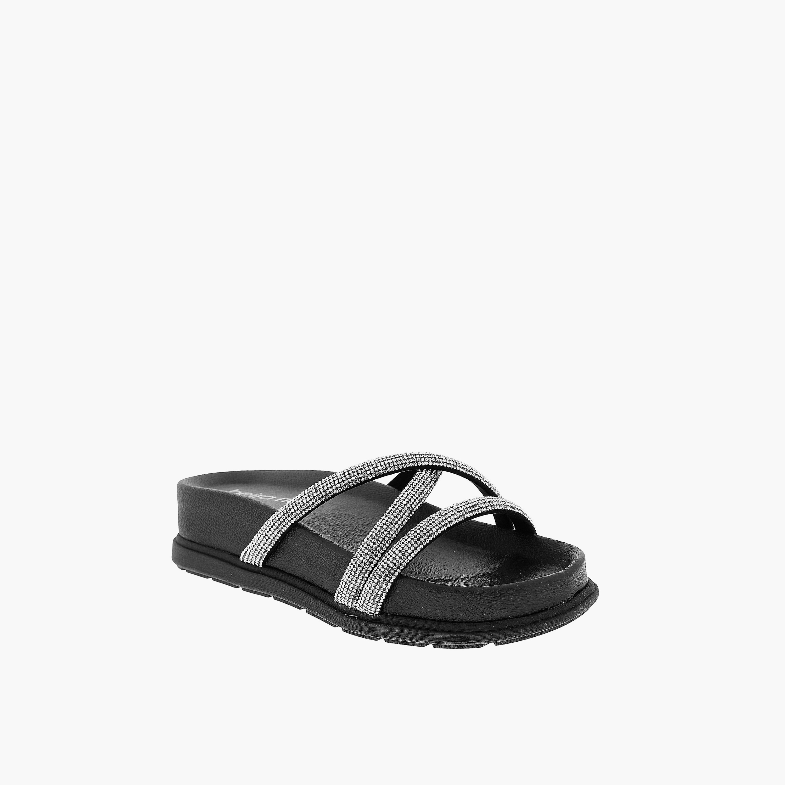 Beira Rio by Geoomnii  Women's Slip On Qaenn Slide Sandals | 8534-103-7551-32534      -women-shoes-sandals-flats-image-1