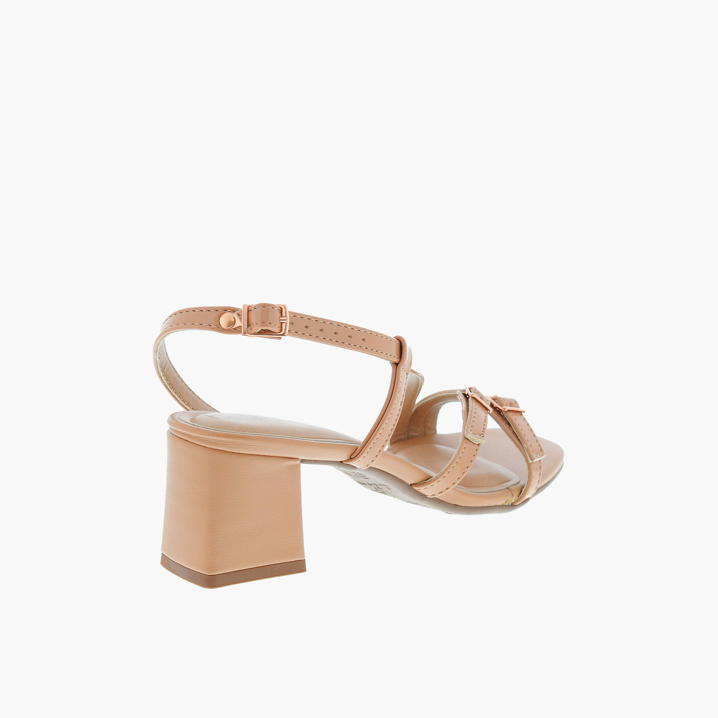 Beira Rio by Geoomnii  Women's Buckle Closure Block Heels | 8536-103-14461-52531       -women-shoes-sandals-heeled-image-3