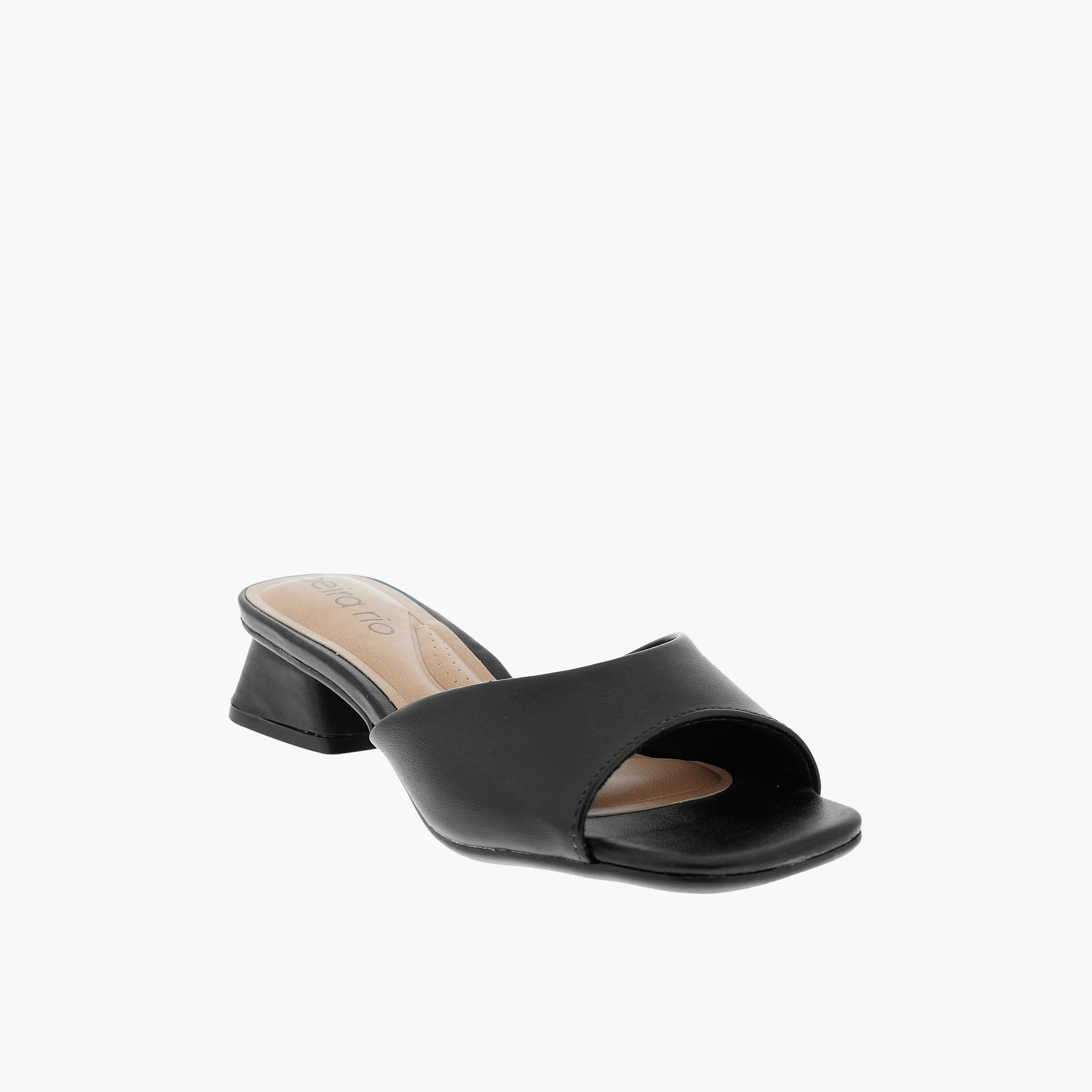 Beira Rio by Geoomnii  Women's Slip On Block Heels | 8540-100-9569-15745       -women-shoes-heels-image-1