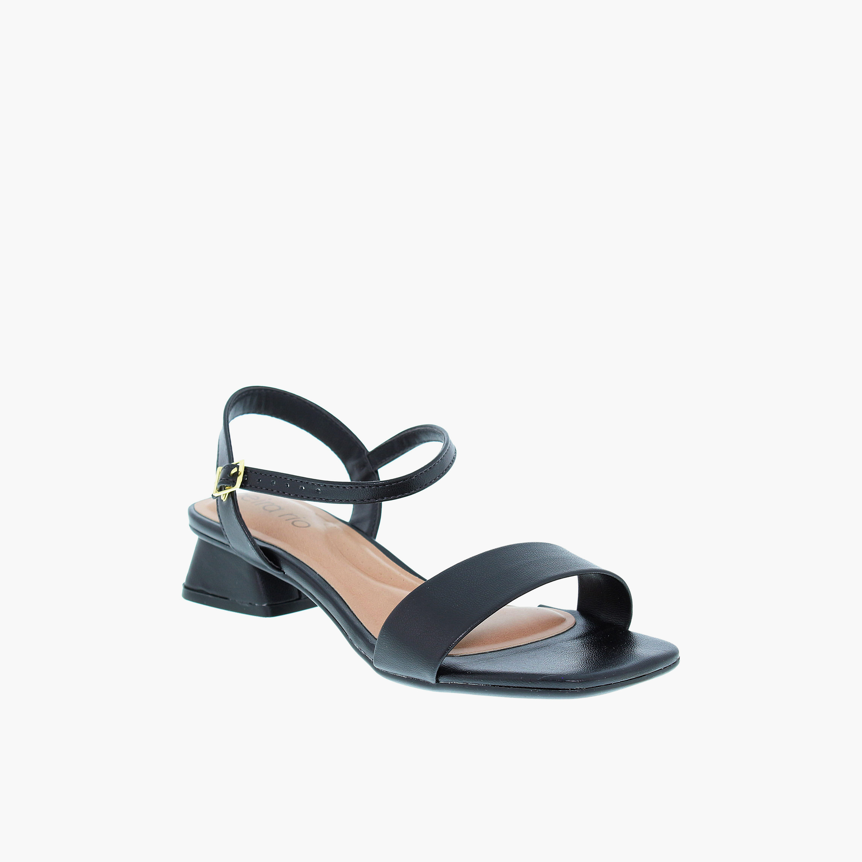 Beira Rio by Geoomnii  Women's Buckle Closure Block Heels | 8540-101-9569-15745       -women-shoes-heels-image-1