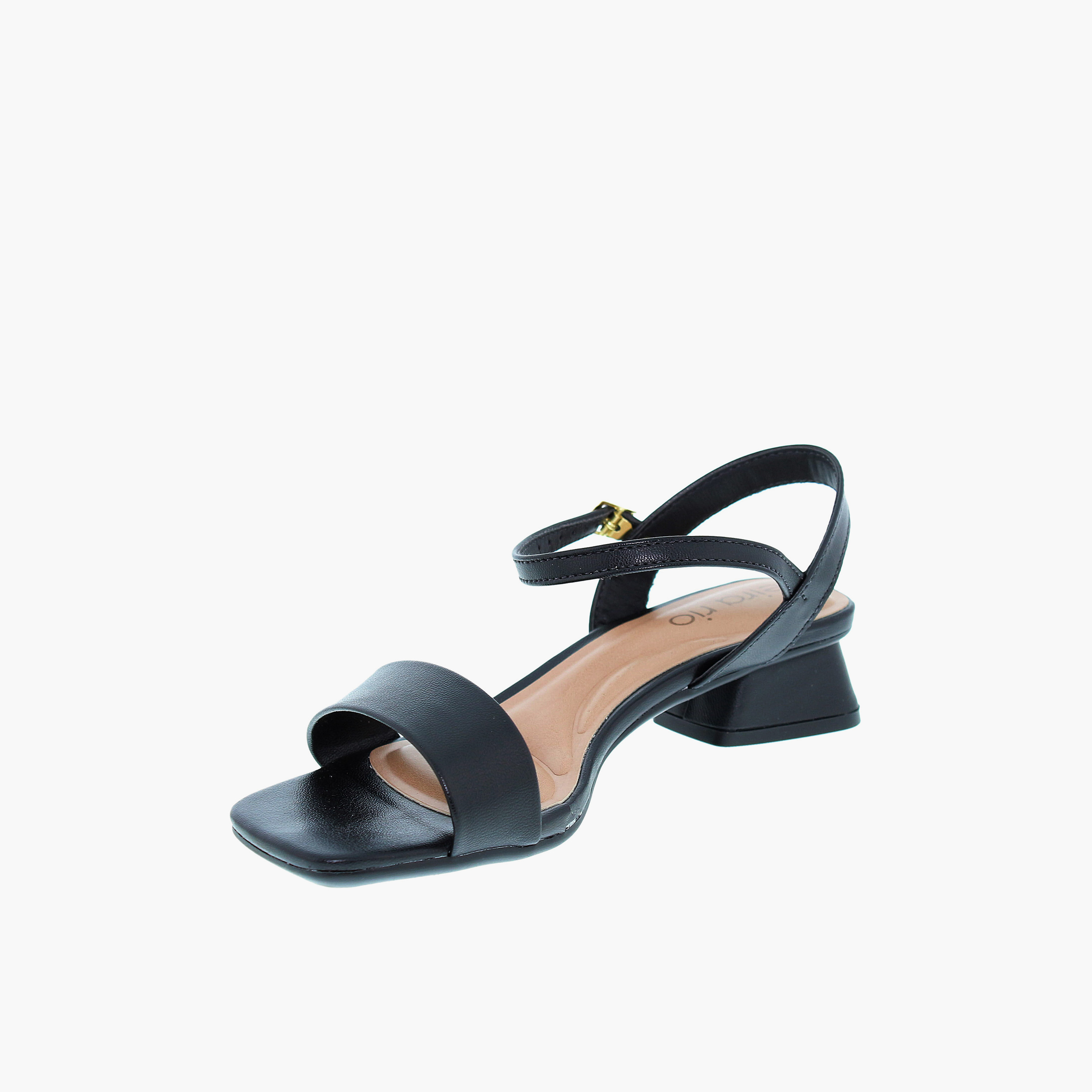 Beira Rio by Geoomnii  Women's Buckle Closure Block Heels | 8540-101-9569-15745       -women-shoes-heels-image-2
