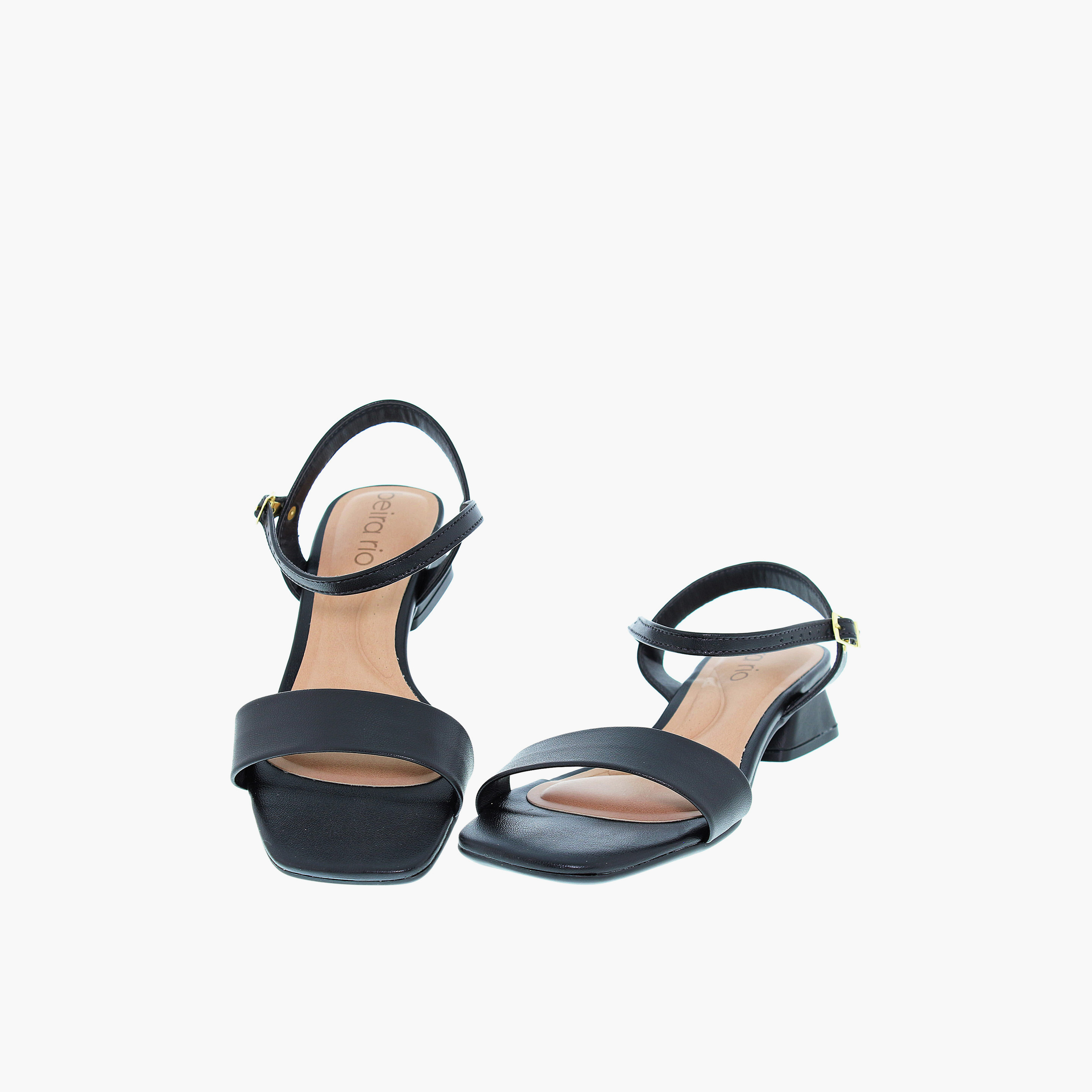 Beira Rio by Geoomnii  Women's Buckle Closure Block Heels | 8540-101-9569-15745       -women-shoes-heels-image-4