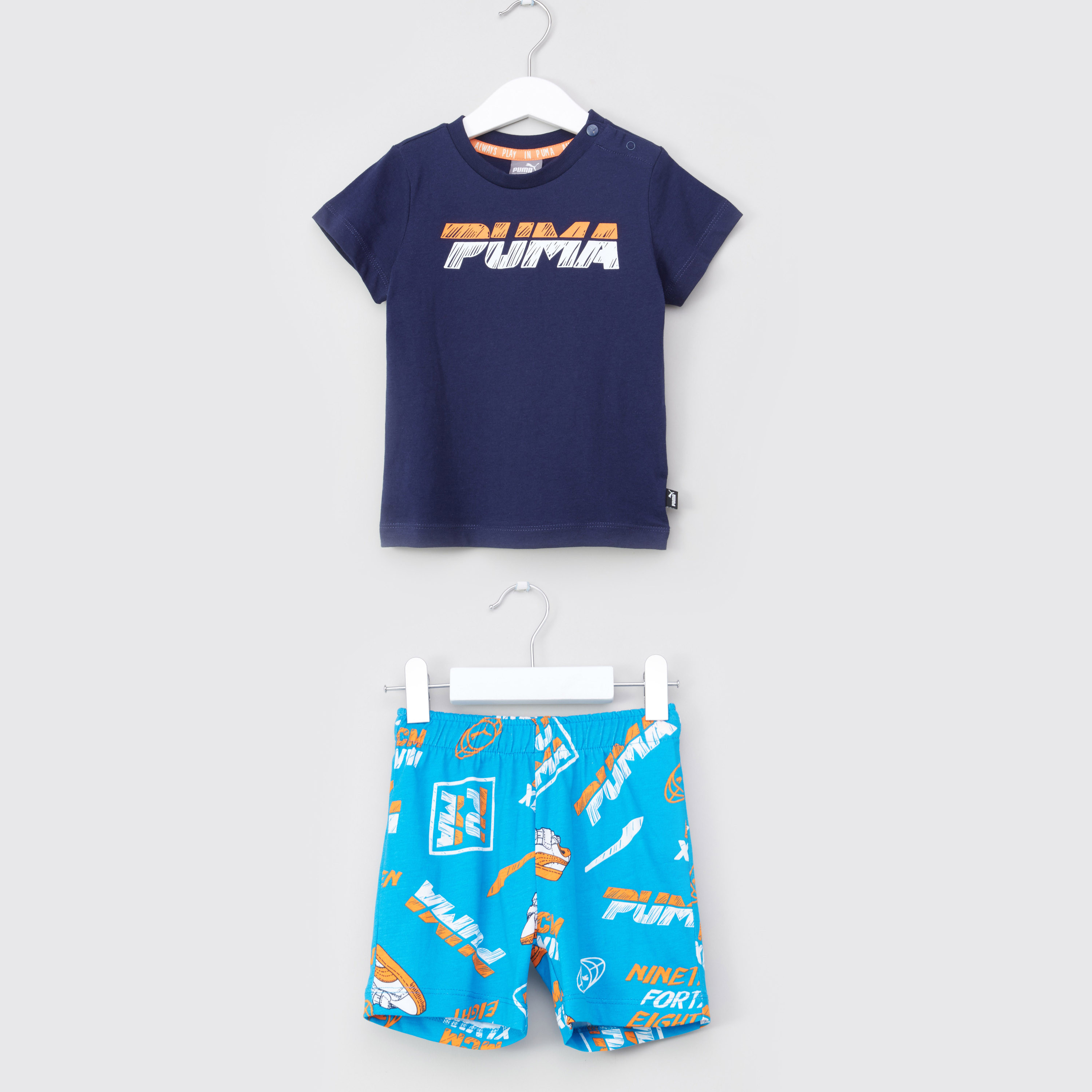 طقم شورت وتيشيرت بطبعات مينيكاتس بوما-boys-clothing-sportswear-sets-image-1