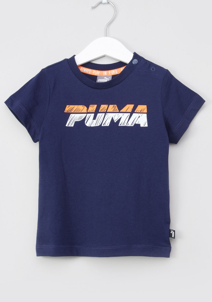 PUMA Minicats Printed T-shirt and Shorts Set-Clothes Sets-image-1