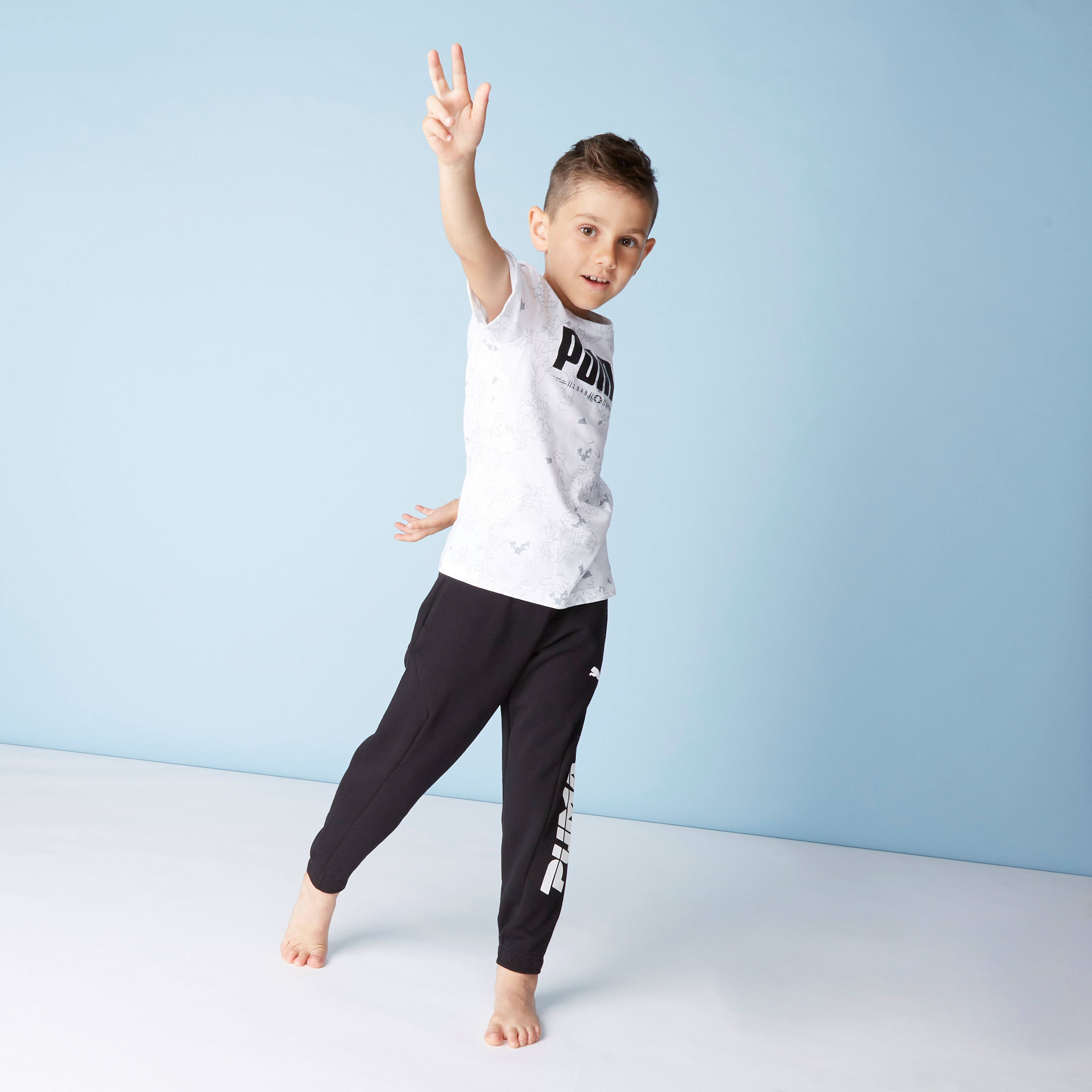 PUMA: pants for boys - Black | Puma pants 672052 online at GIGLIO.COM