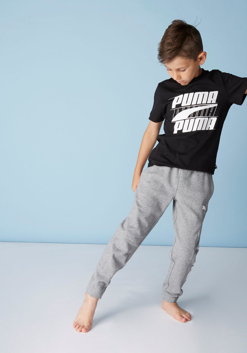 PUMA Rebel Bold Printed T-shirt with Short Sleeves-T Shirts-image-0