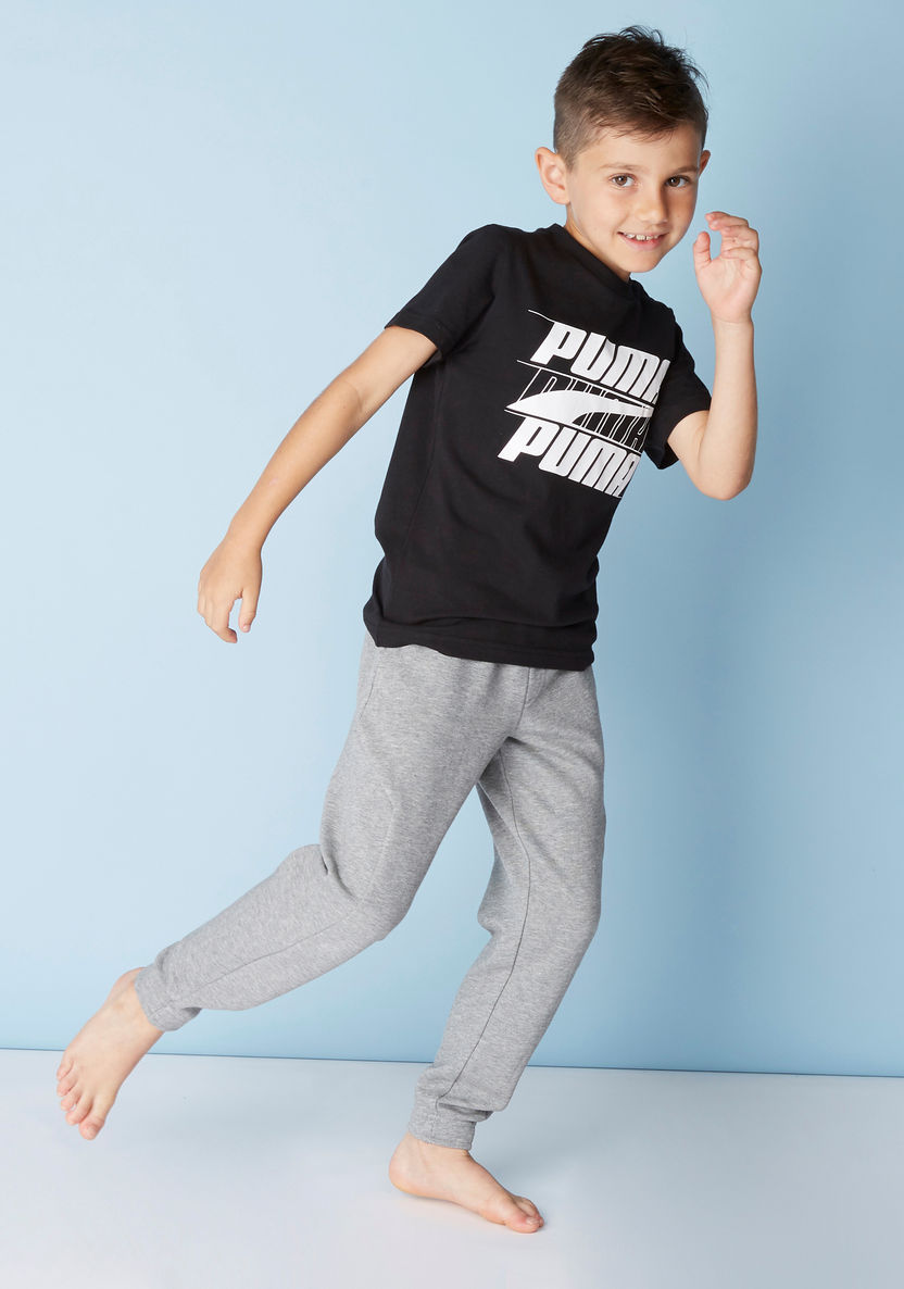 PUMA Rebel Bold Printed T-shirt with Short Sleeves-T Shirts-image-1
