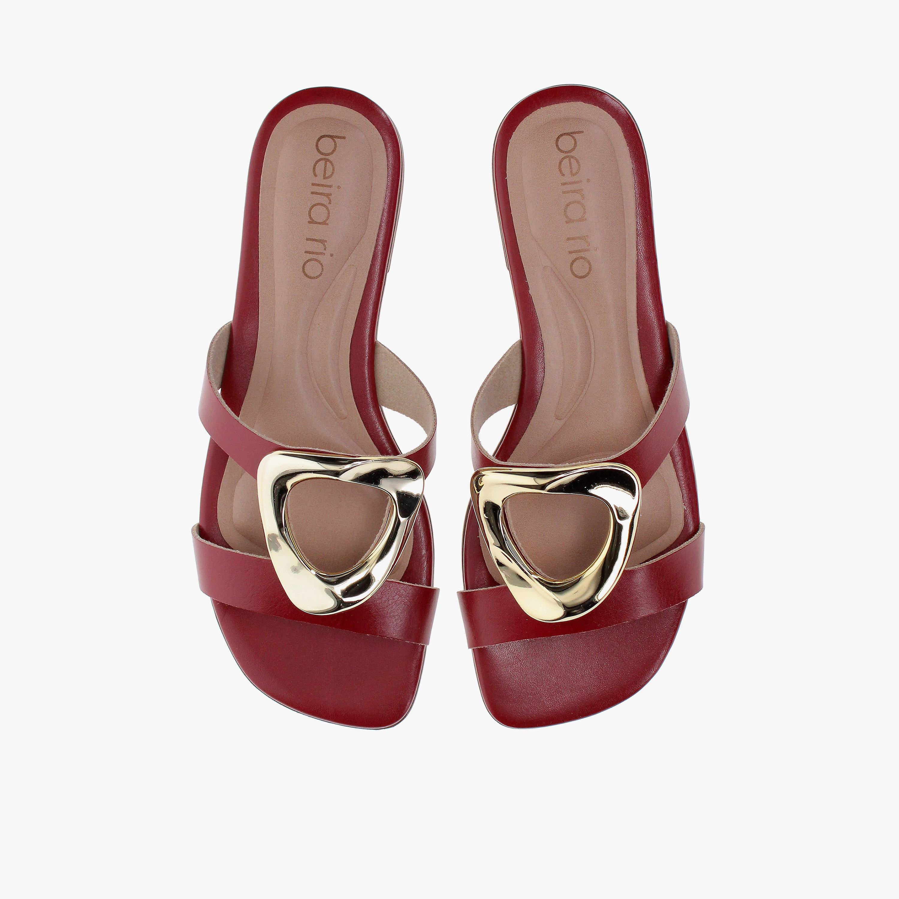 Beira Rio by Geoomnii  Womens Slip-On Nadine1 Flat Slides | 8560-101-30277-103102       -women-shoes-sandals-flats-image-5