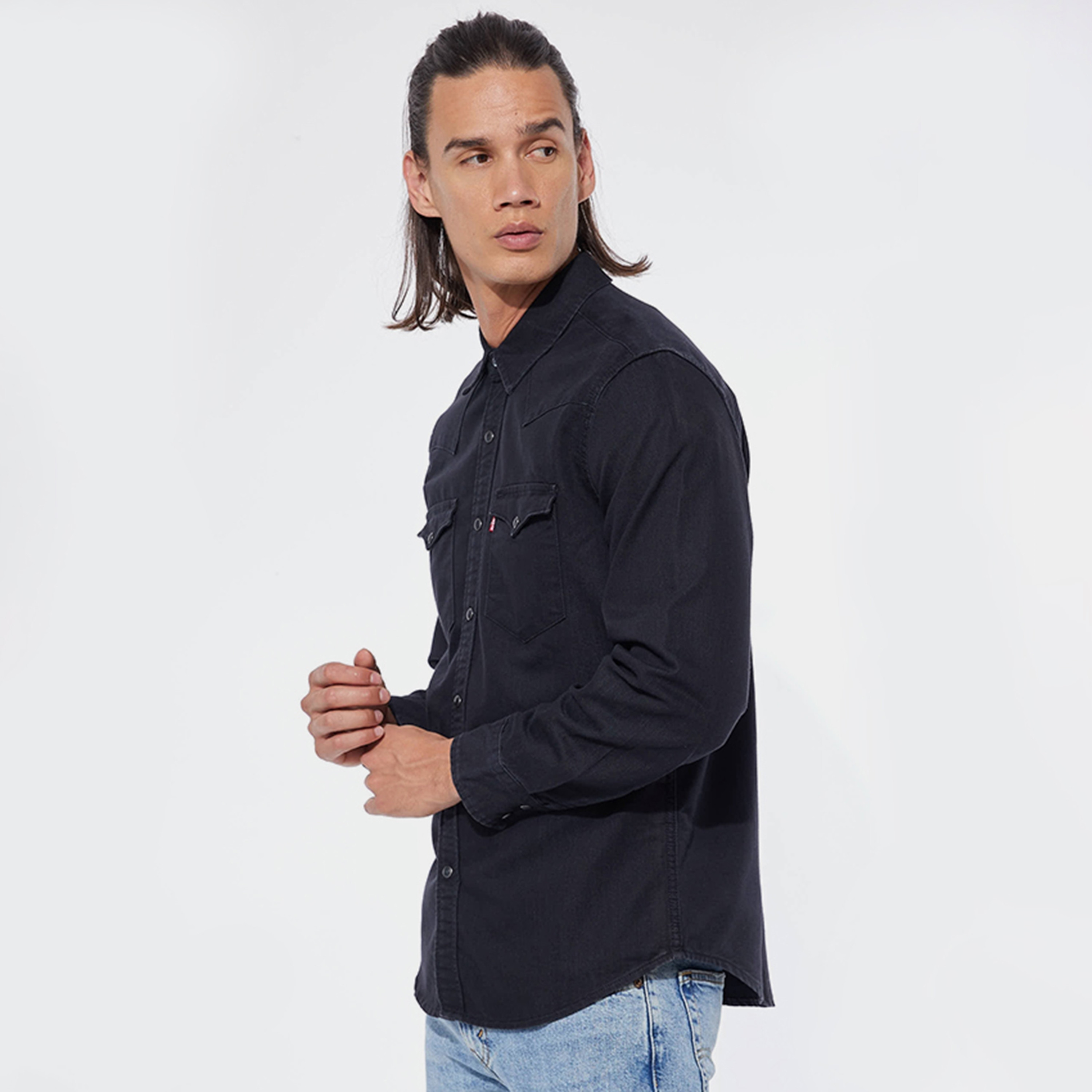 Levi's Plain Long Sleeves Casual Shirt-men-clothing-shirts-image-4