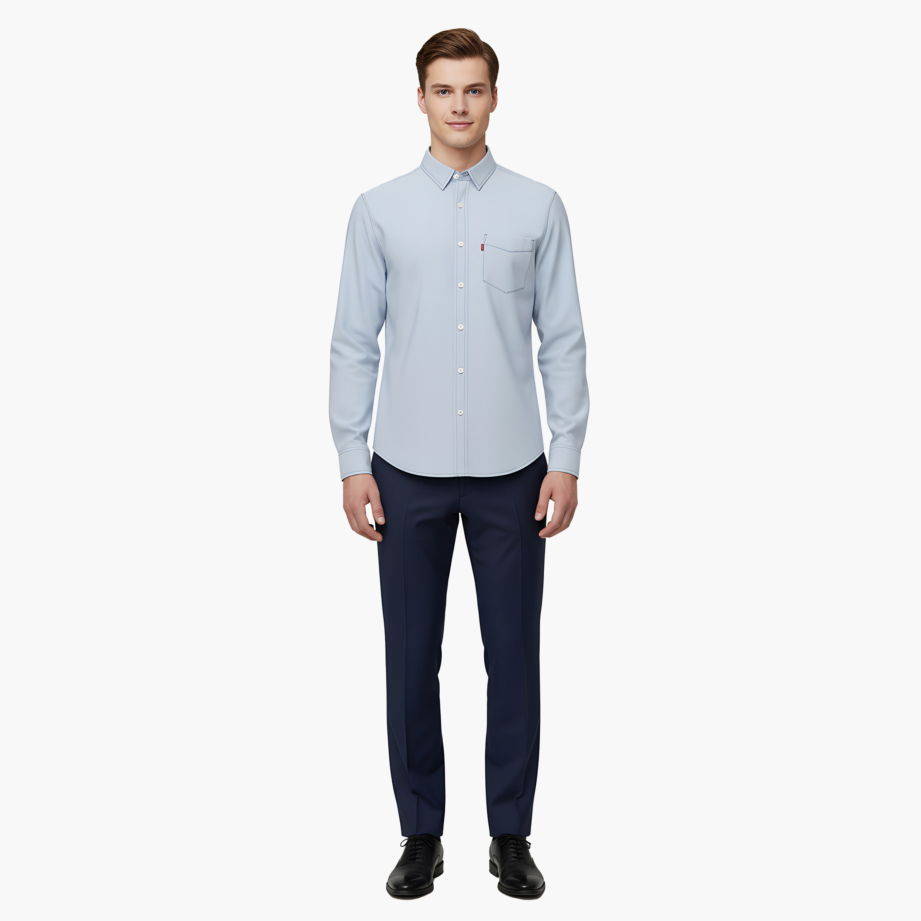قميص ليفيز للرجال بأكمام طويلة وياقة عادية من ليفايس-men-clothing-shirts-image-2