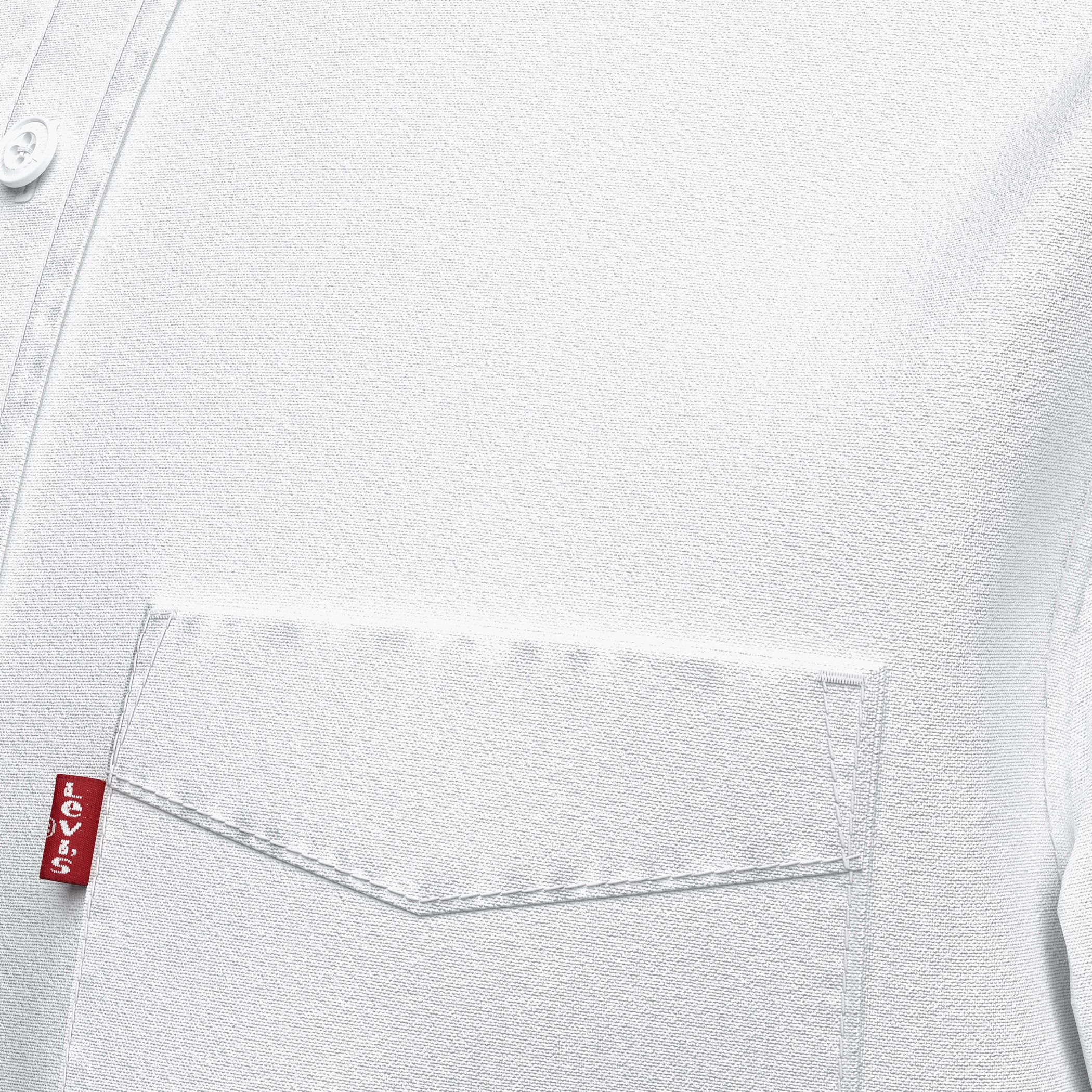 قميص من ليفايز سادة بياقة وأكمام طويلة مع جيب باتش-men-clothing-shirts-image-2