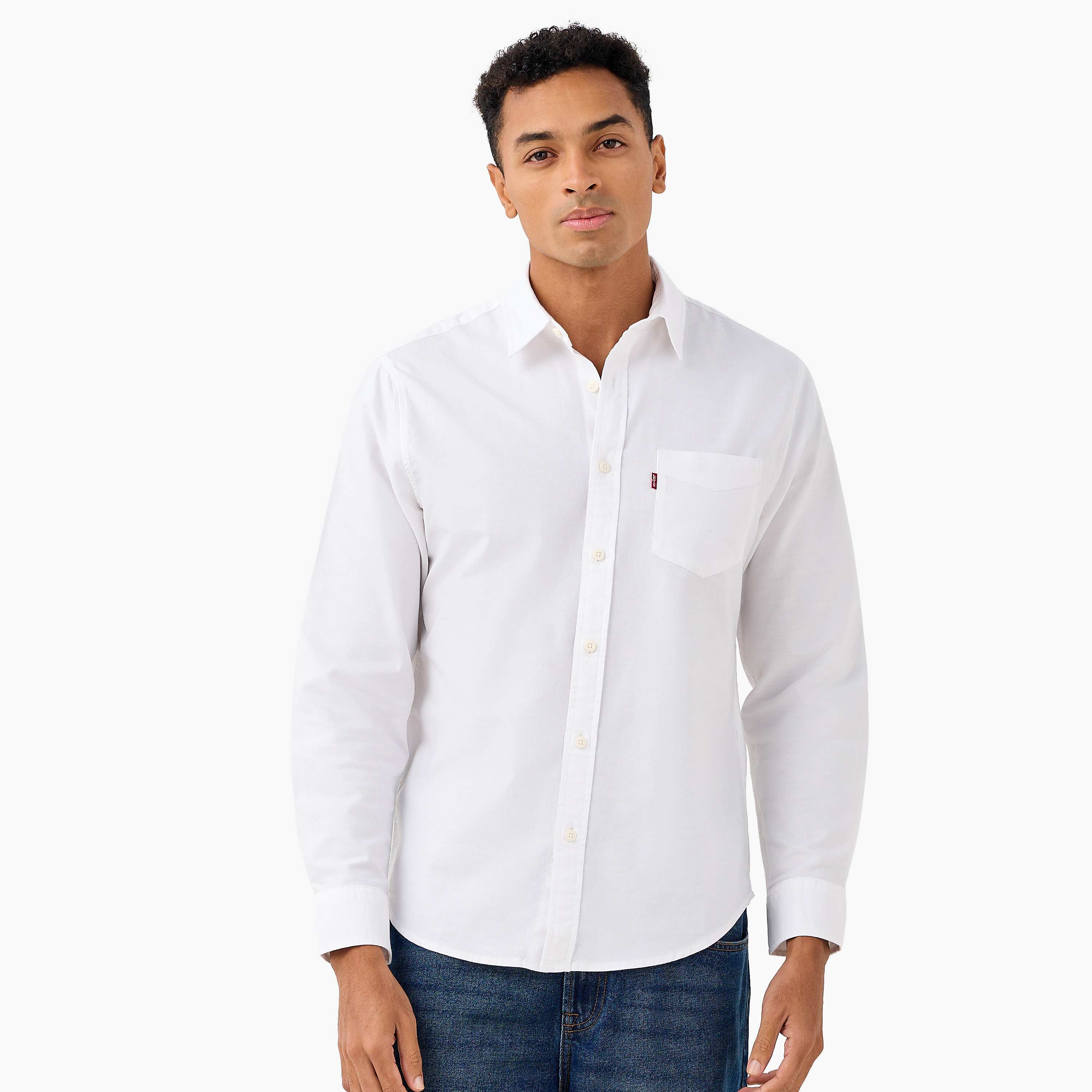 Levi's Plain Classic Collar Long Sleeves Casual Shirt-men-clothing-shirts-image-1