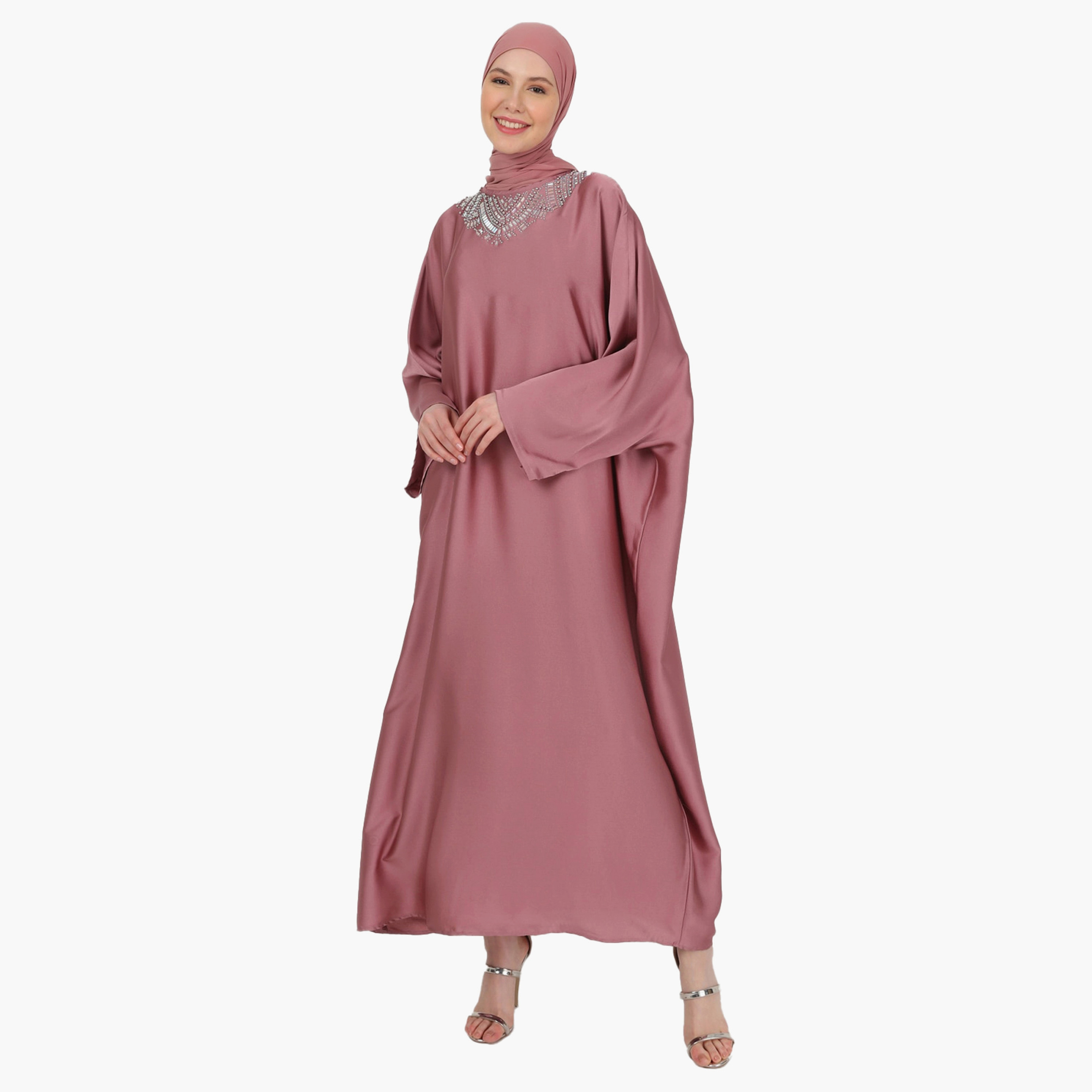 Modanisa Stone Work Abaya-women-arabicclothing-abayas-image-1