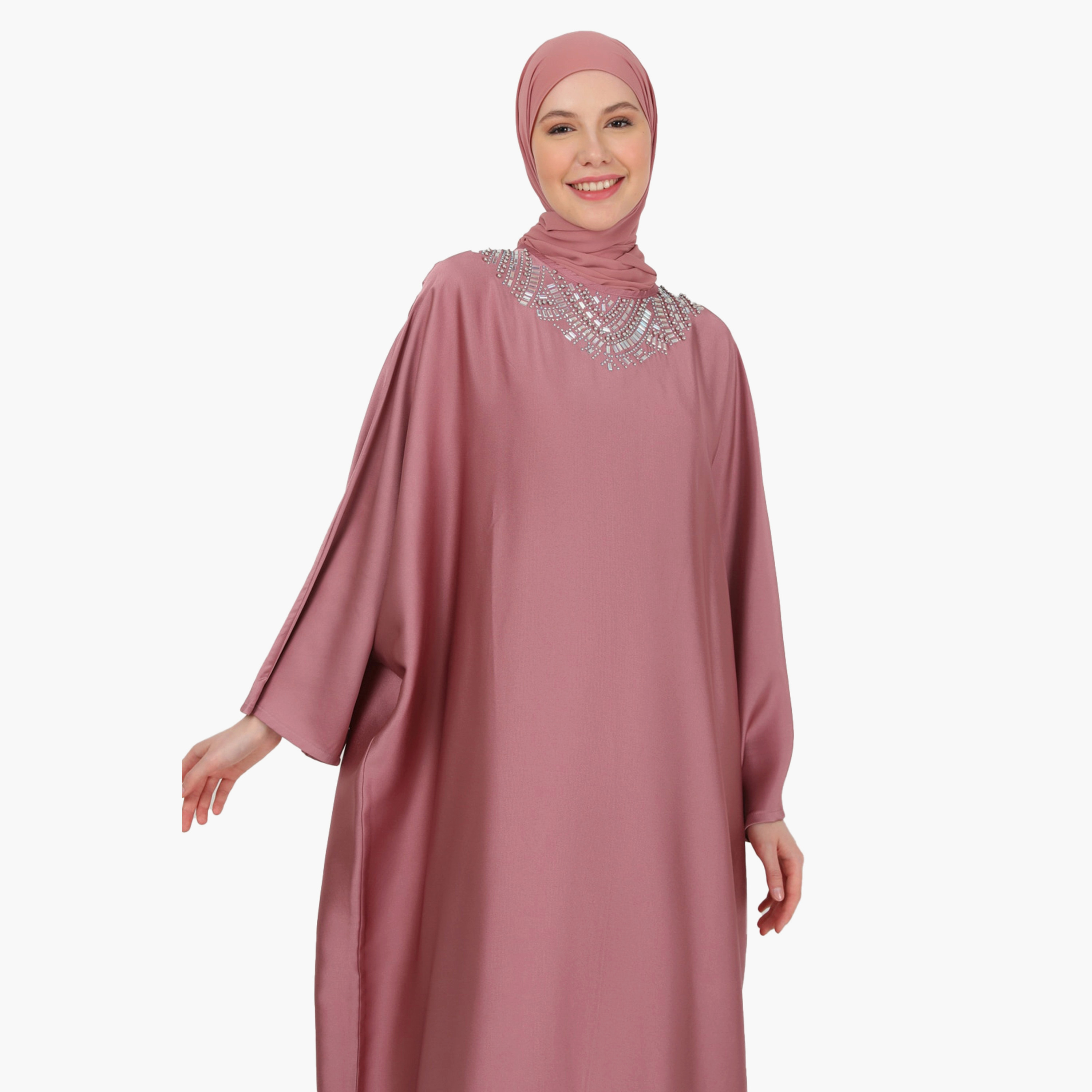 Modanisa Stone Work Abaya-women-arabicclothing-abayas-image-3