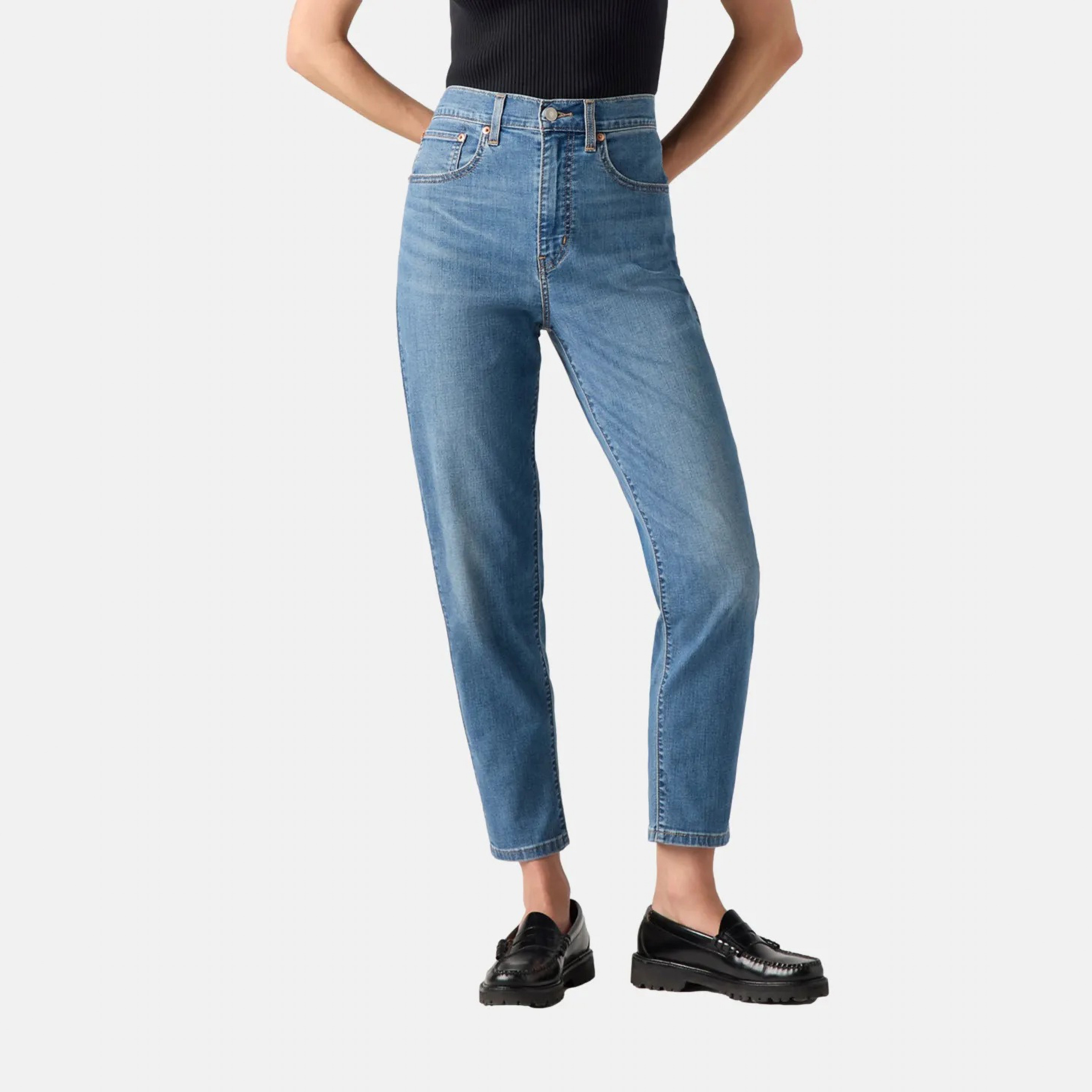 بنطلون جينز نسائي من ليفايس بخصر عالٍ ومقاس متوسط ​​الطول، بمقاس داخلي 30-women-clothing-bottoms-jeans-image-1