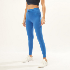 Kappa Fitness Track Pants with Cuffed Hem and Drawstring