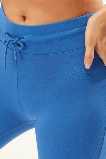 Kappa Fitness Track Pants with Cuffed Hem and Drawstring
