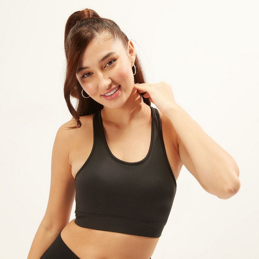 Kappa Sports Bra with Scoop Neck and Racer Back-Bras-image-2