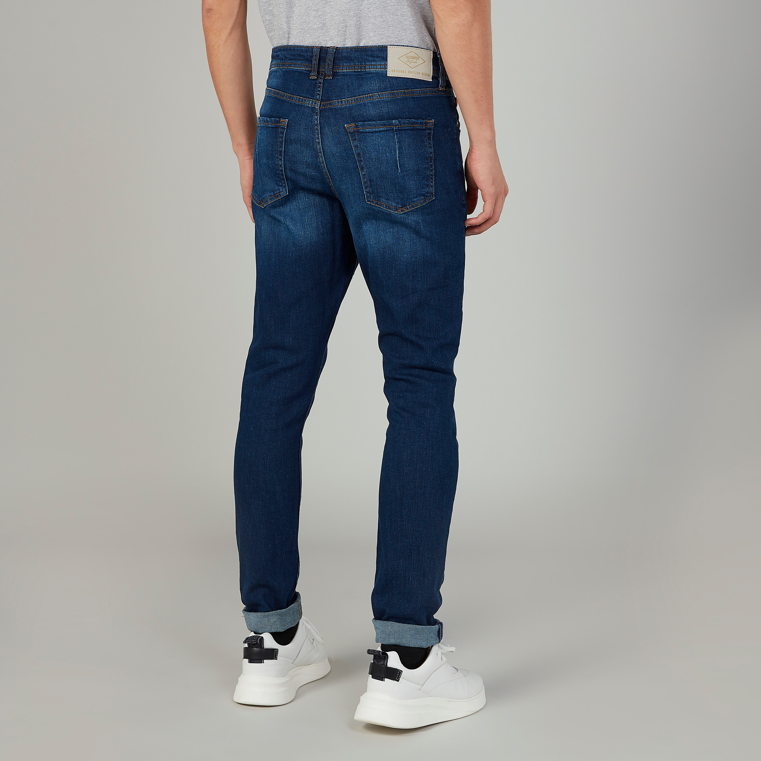 Lee Cooper Full Length Textured Jeans with Pocket Detail-men-clothing-bottoms-jeans-image-4