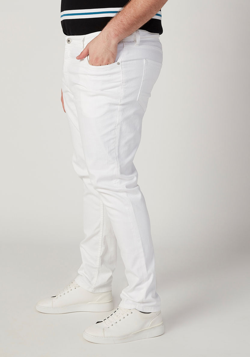 Lee Cooper Plain Jeans with Pocket Detail and Belt Loops-Jeans-image-4