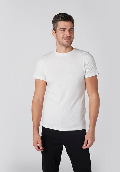 Lee Cooper Round Neck T-Shirt with Short Sleeves-T Shirts-image-0