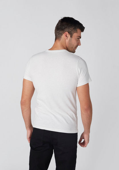 Lee Cooper Round Neck T-Shirt with Short Sleeves-T Shirts-image-2