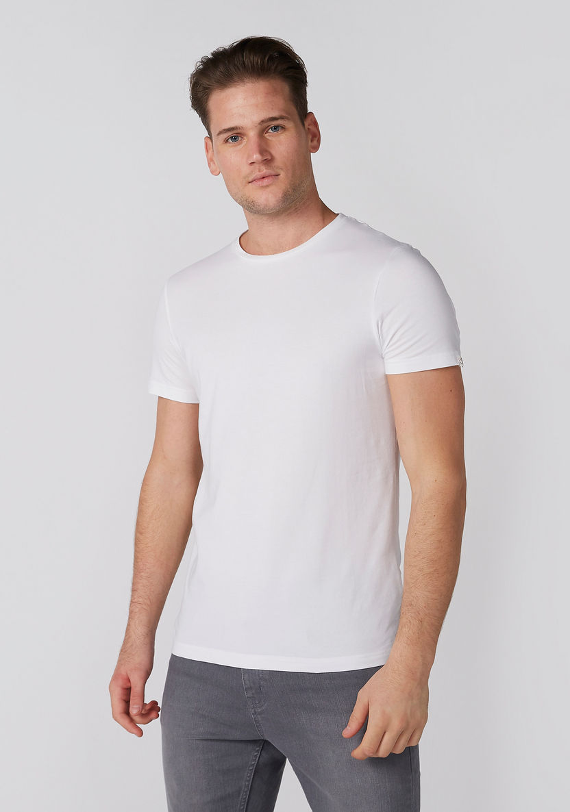 Lee Cooper Crew Neck T-Shirt with Short Sleeves-T Shirts-image-0