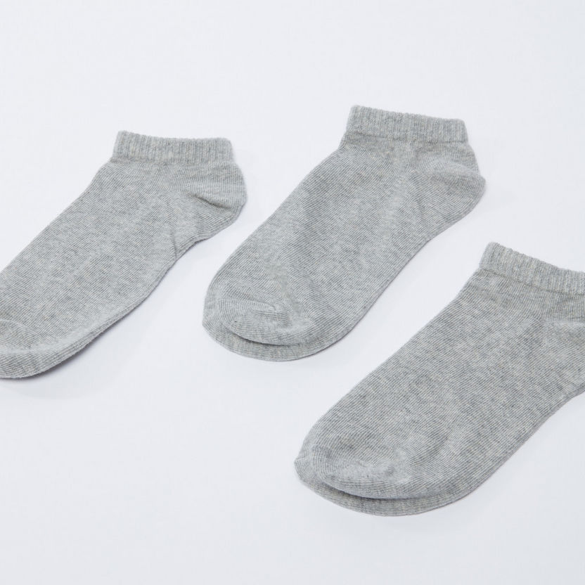 Textured Ankle Length Socks - Set of 3-Socks-image-2