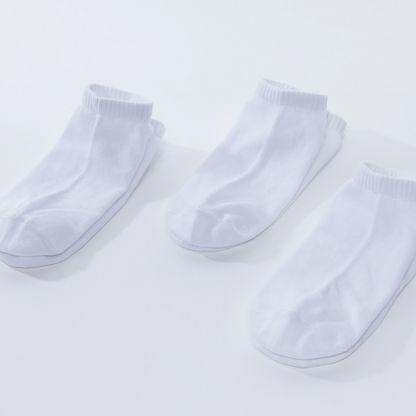 Textured Ankle Length Socks - Set of 3-Socks-image-0